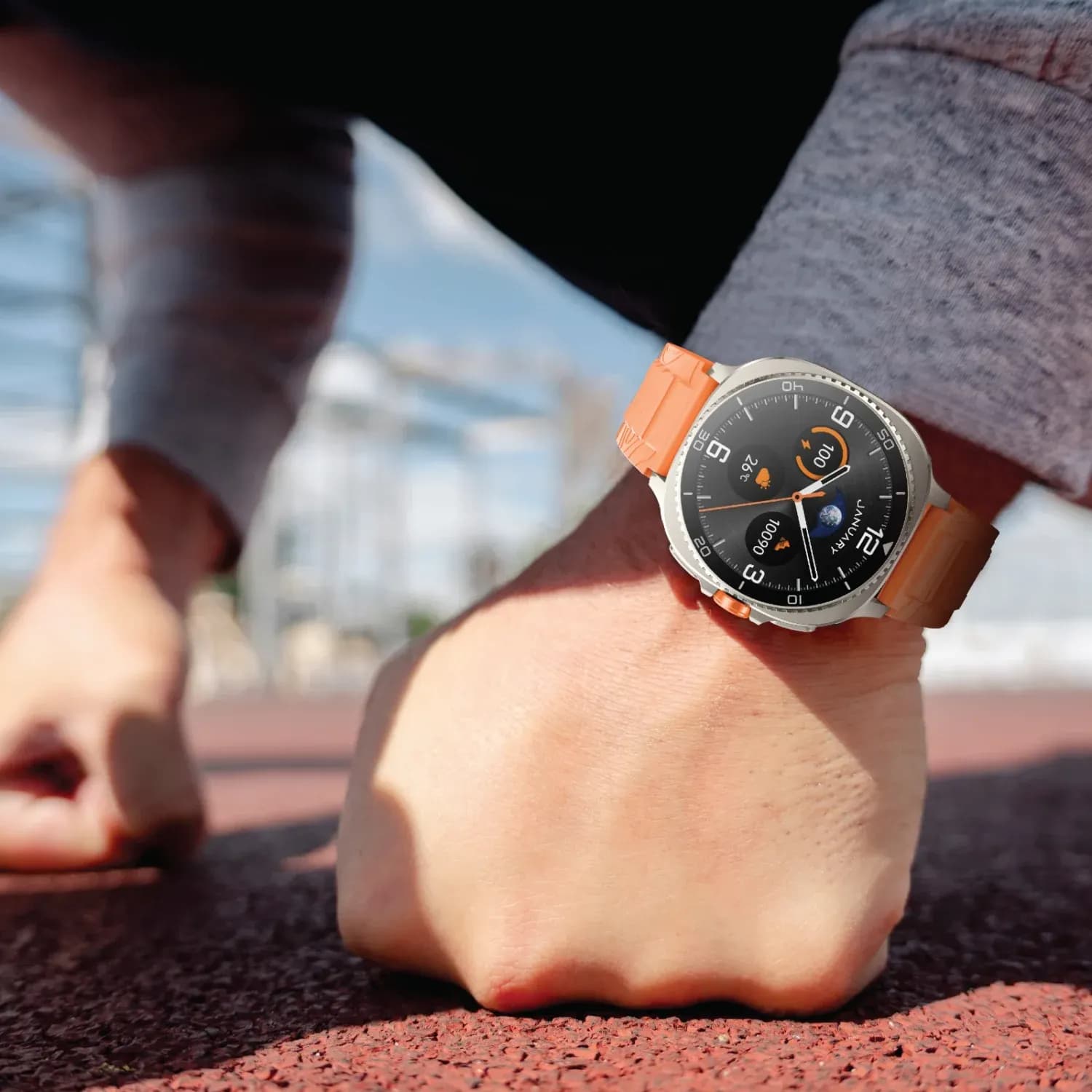 Green Lion Smart Watch CONNECT 2 - 1.43" AMOLED, Titanium — Black 4