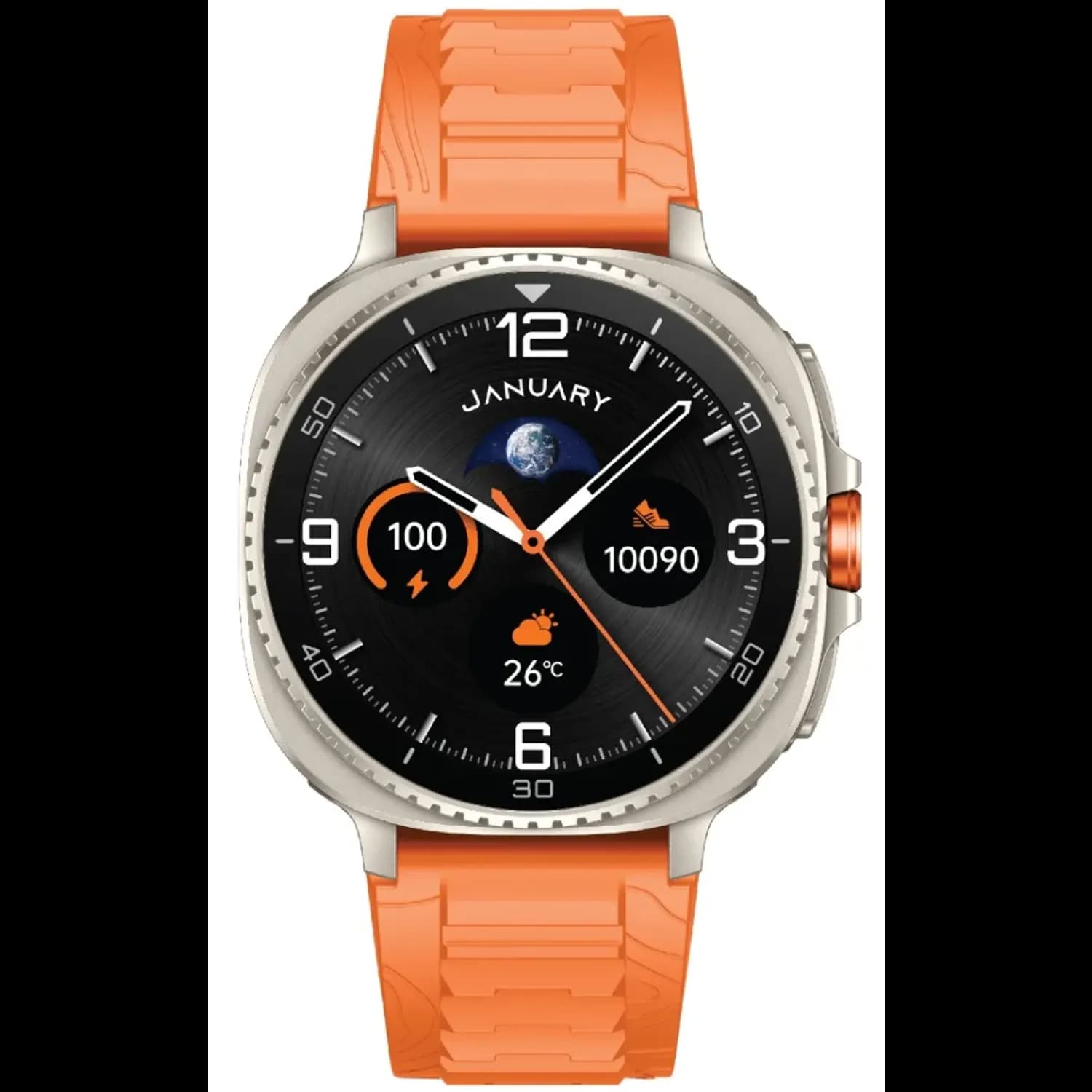 Green Lion Smart Watch CONNECT 2 - 1.43" AMOLED, Titanium — Black 2