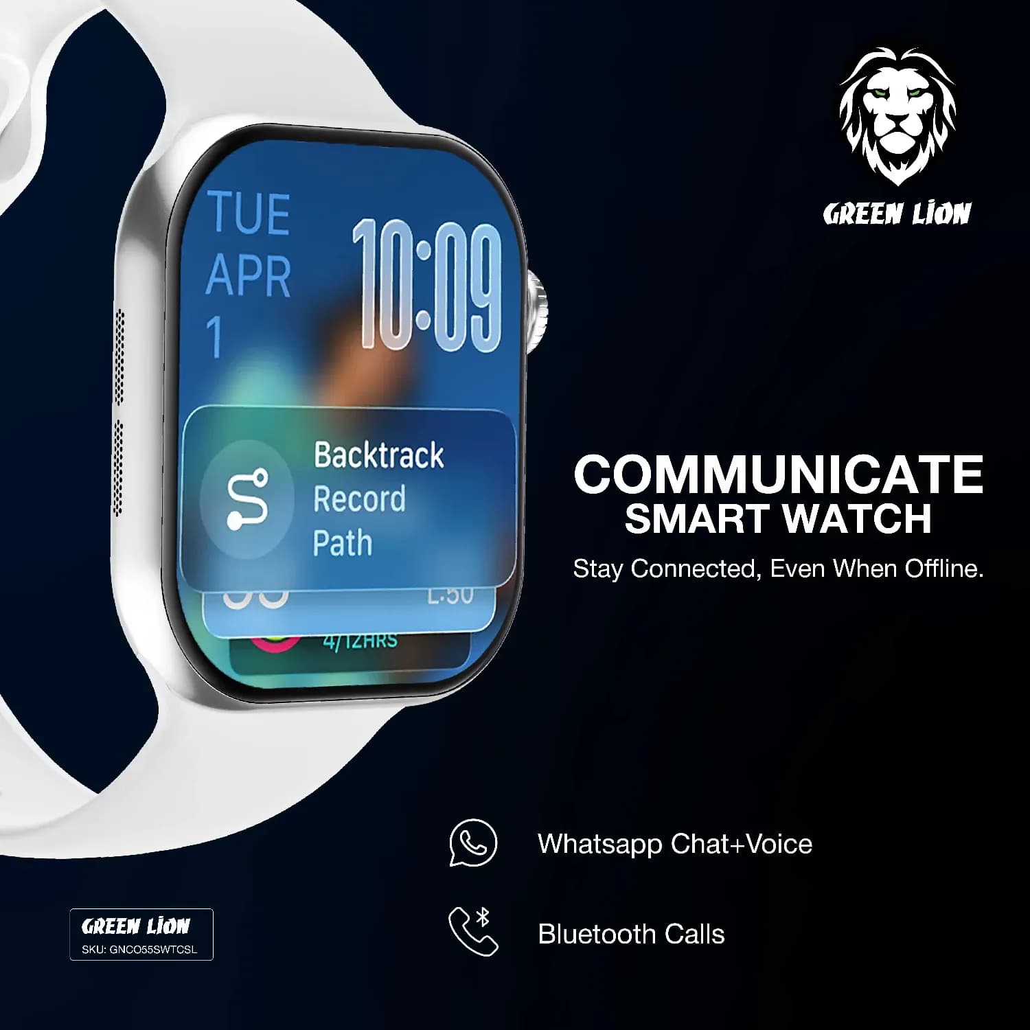 Green Lion Smart Watch - Communicate, Silver — Rose Gold 3