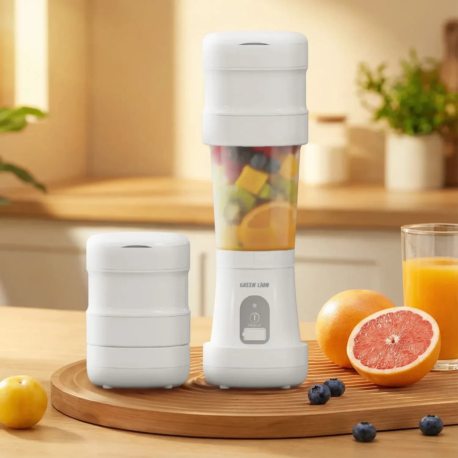 Green Lion Juicer - Collapsible, Portable, 500ML - White 3