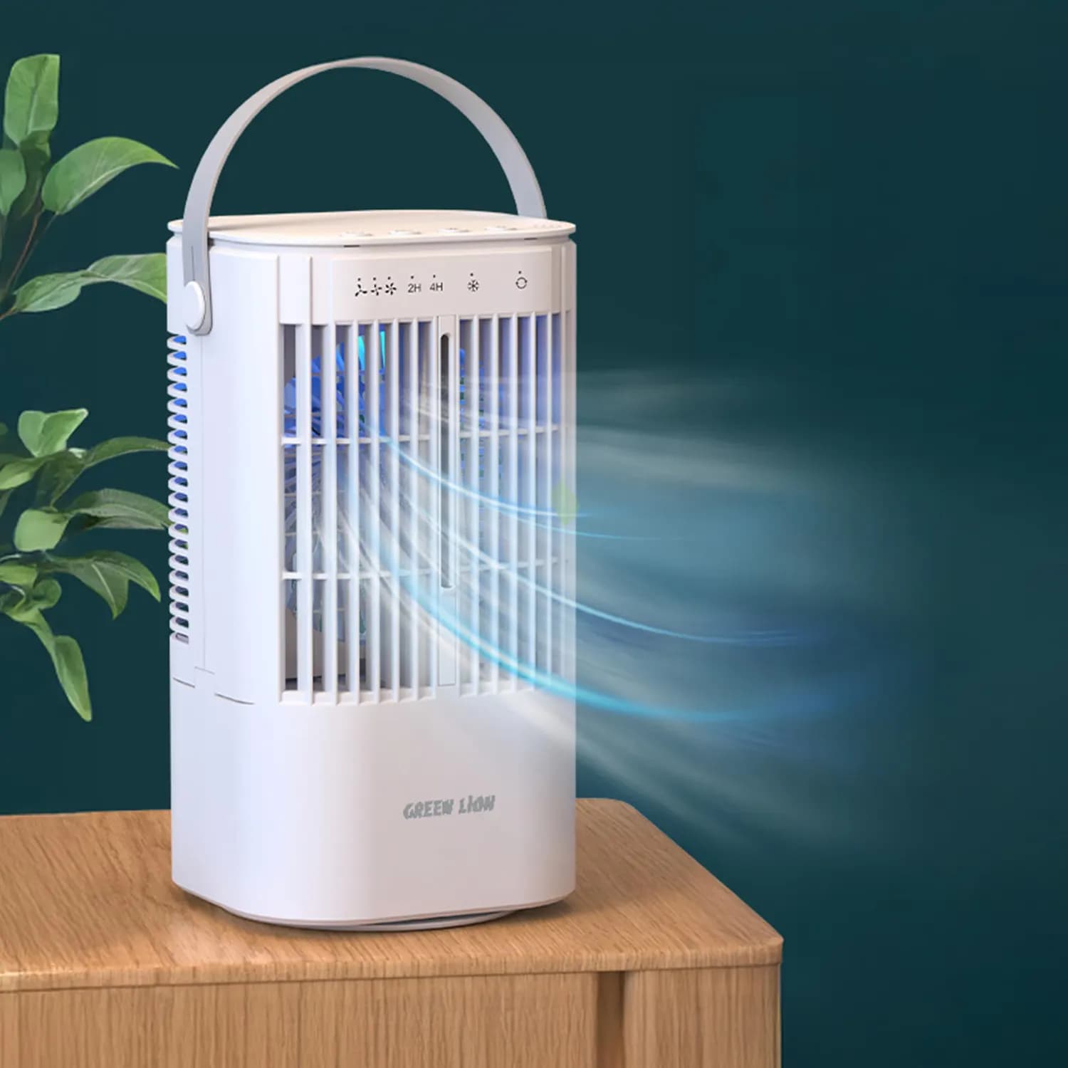 Green Lion Air Cooler - 900mL Tank, 3-Speed, White 3