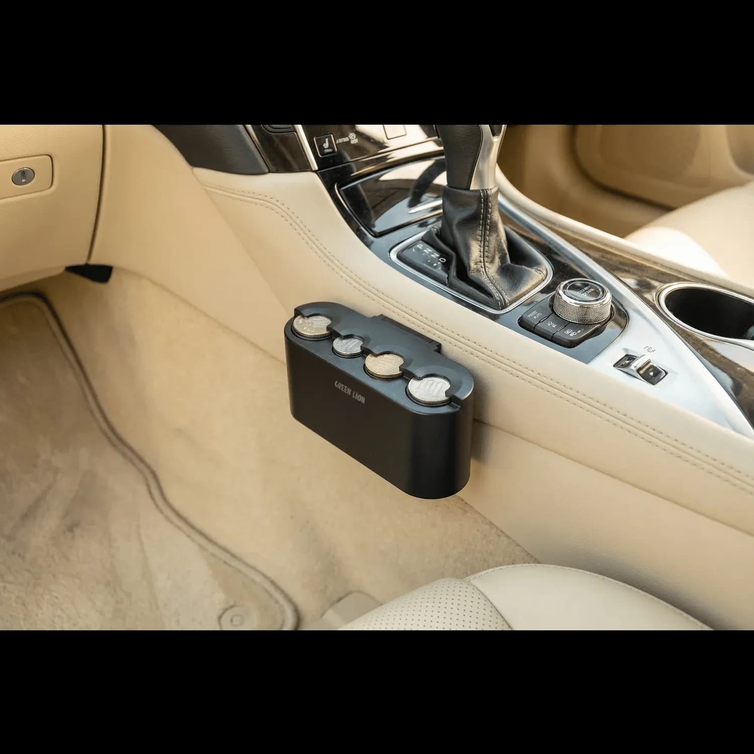 Green Lion Coin Dock - Car Coin Organizer, Black 3