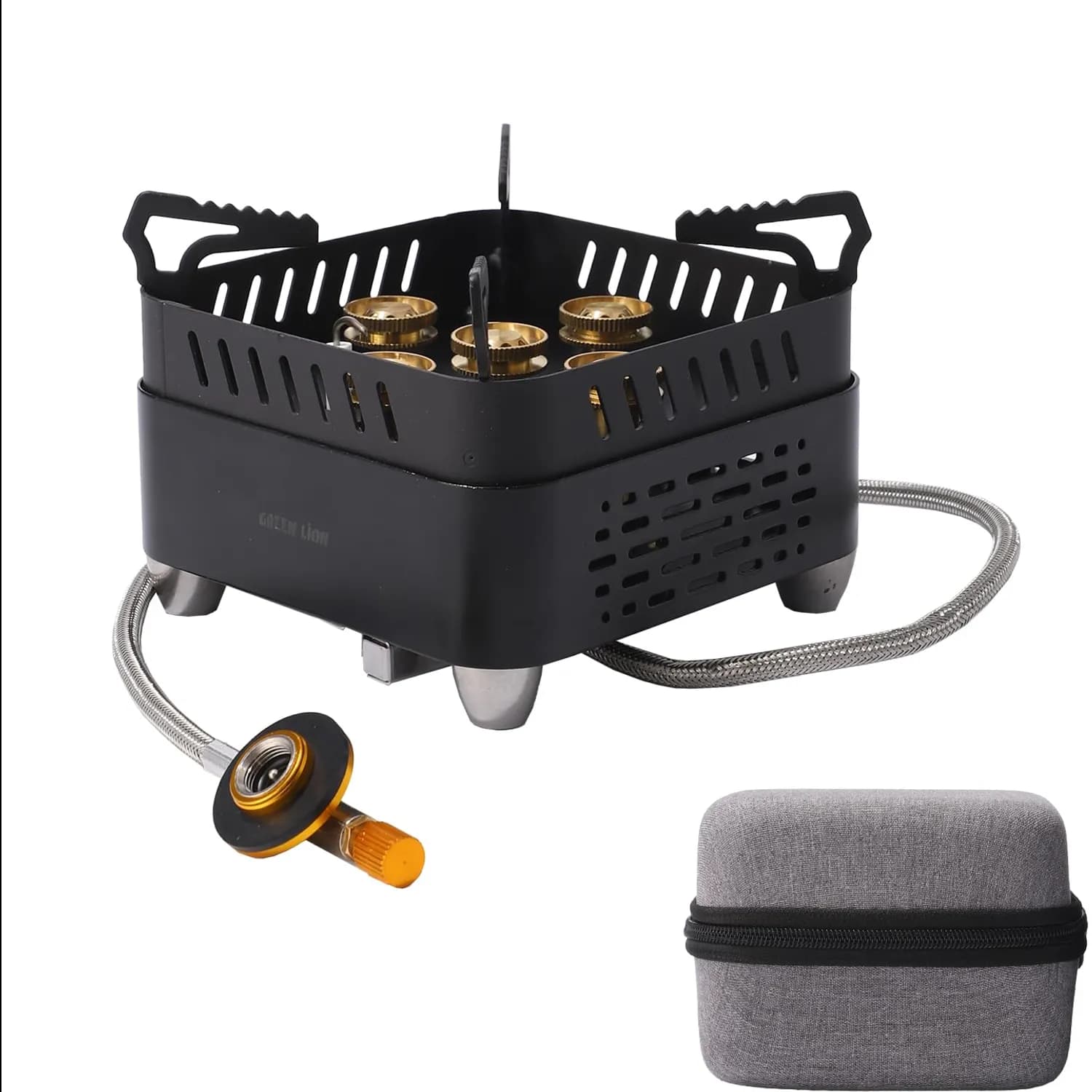 Green Lion Camping Stove - 3500W 5-Burner, Black 1