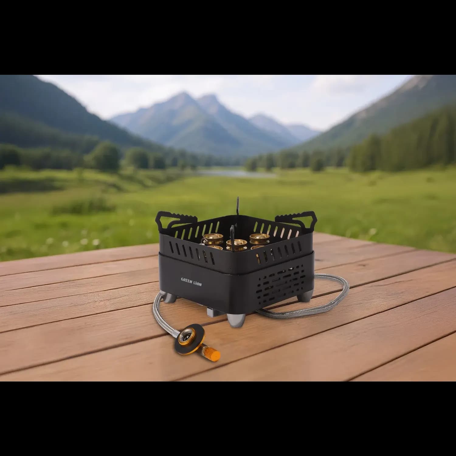Green Lion Camping Stove - Portable Foldable, 3500W, Black 3