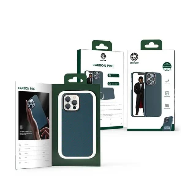 Green Lion Carbon Pro Case iPhone 13 - Metal Camera Ring, Blue 2