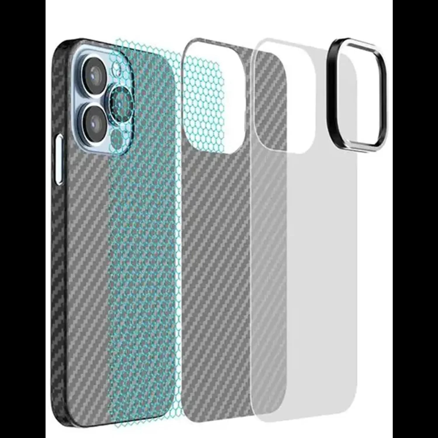 Green Lion iPhone 13 Pro Max Case - Carbon Fiber, Black 3