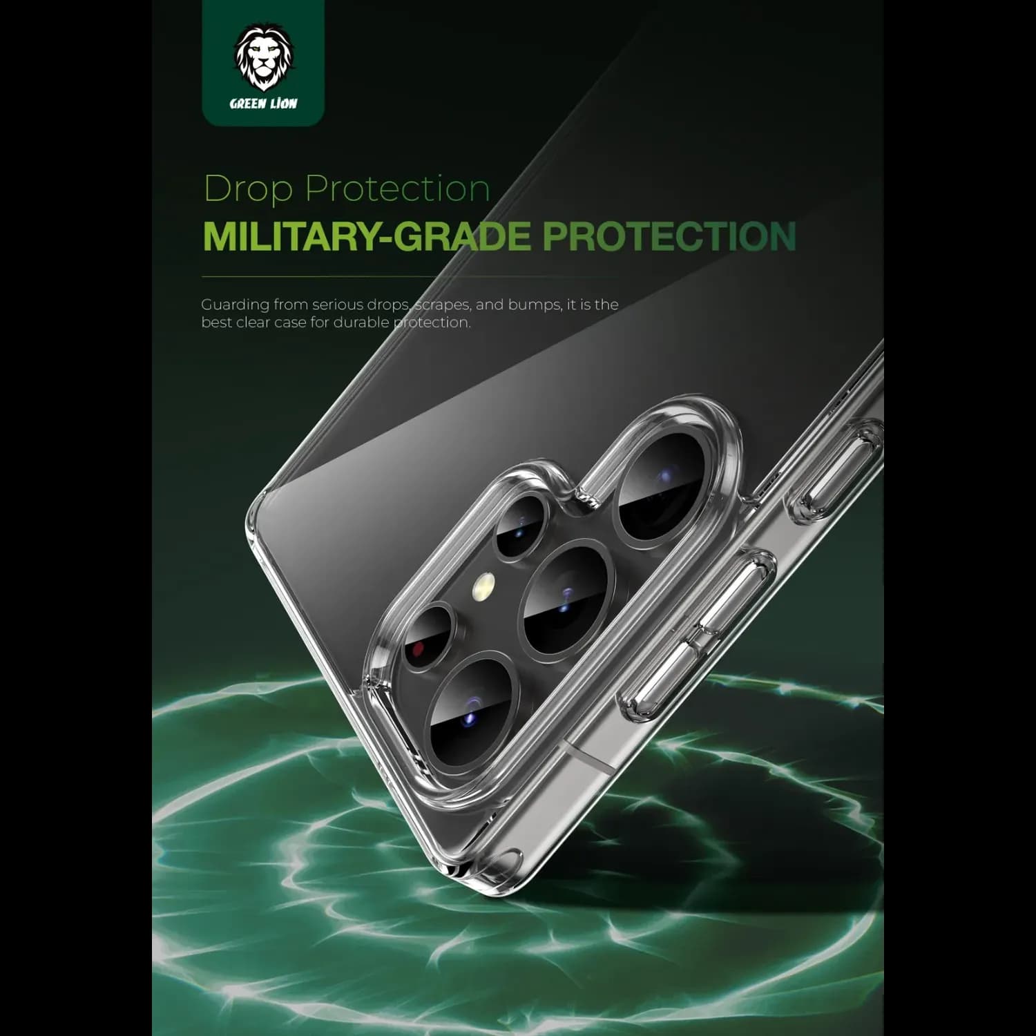 Green Lion Clear Case Samsung Galaxy S25 Series - Anti Yellowing 3