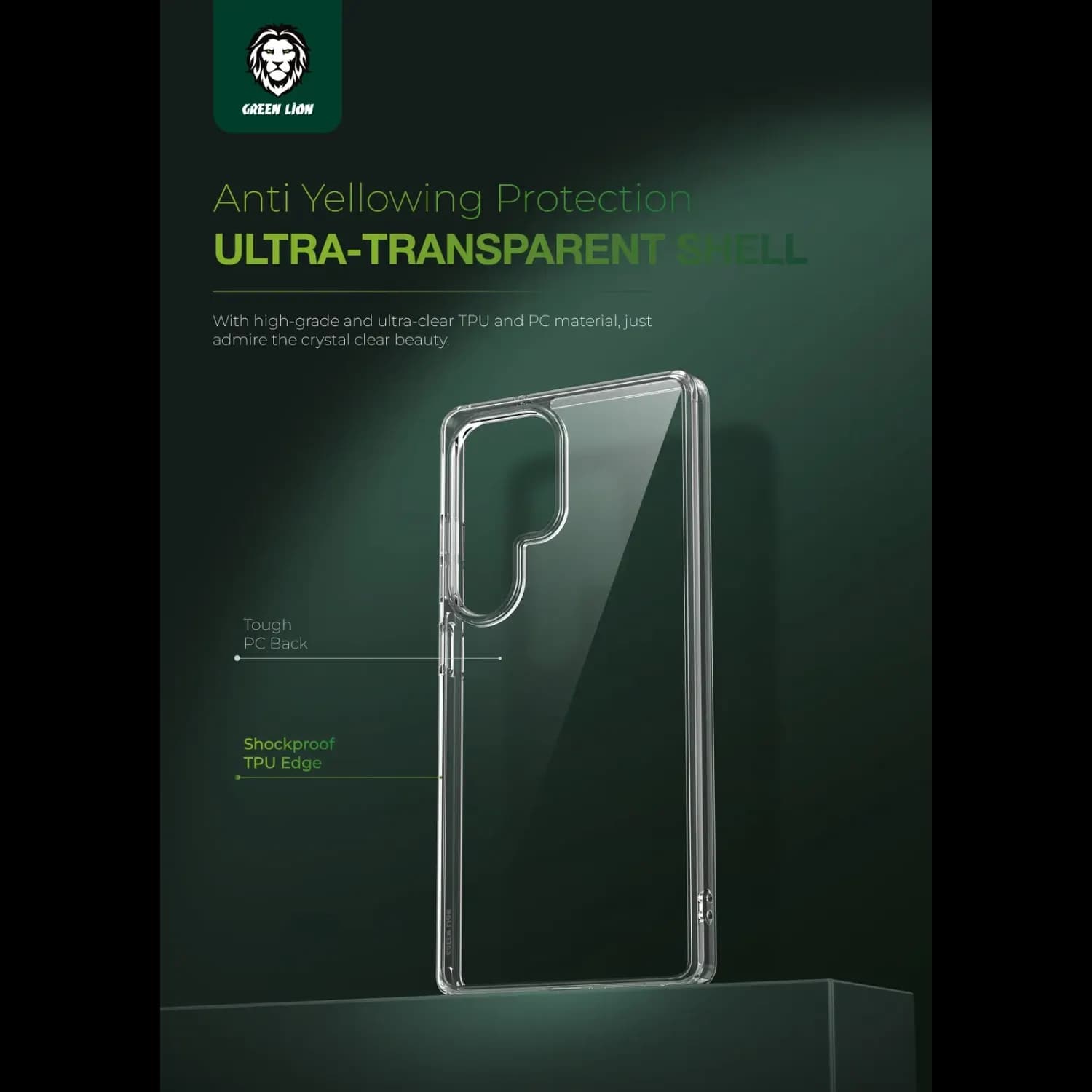 Green Lion Clear Case Samsung Galaxy S25 Series - Anti Yellowing 2