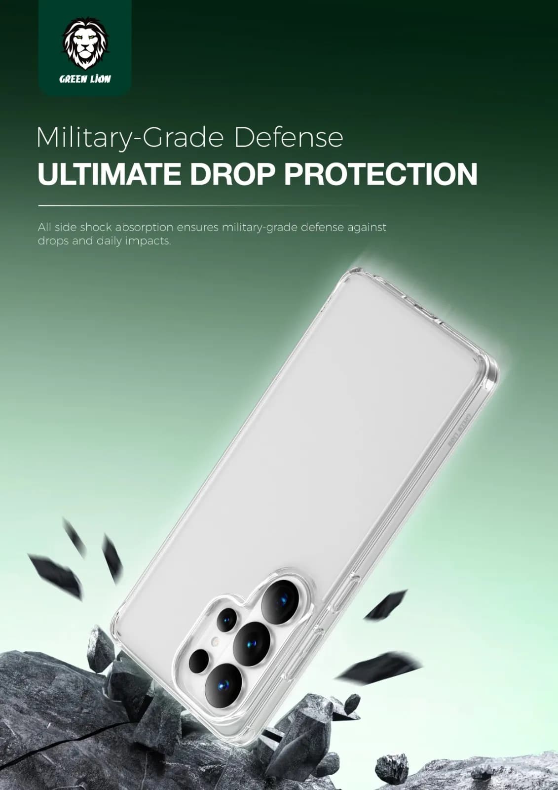 Green Lion Clear Case S26 - Antimicrobial, Drop Protection 3