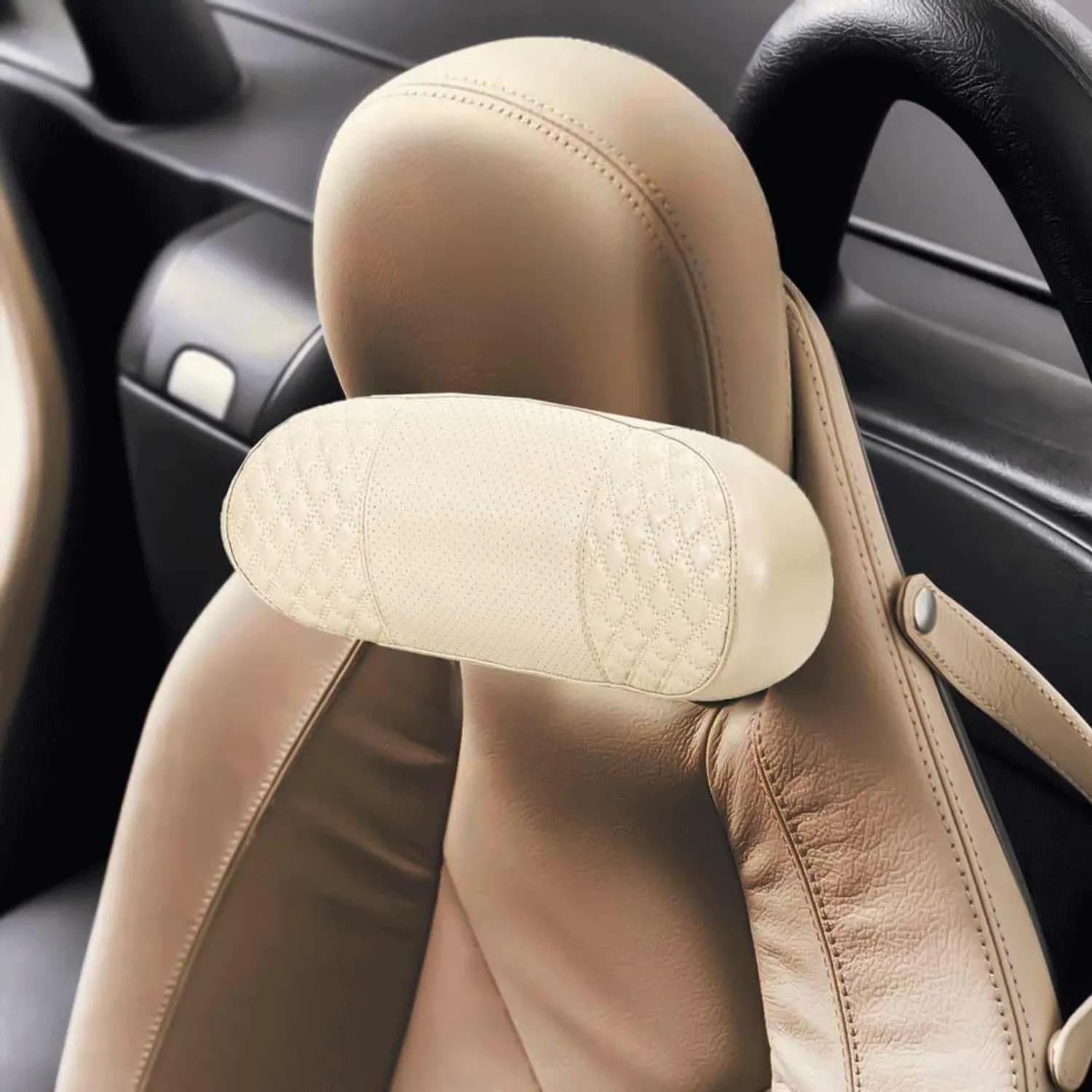 Green Lion Car Head Rest - Adjustable Memory Foam, Black 5