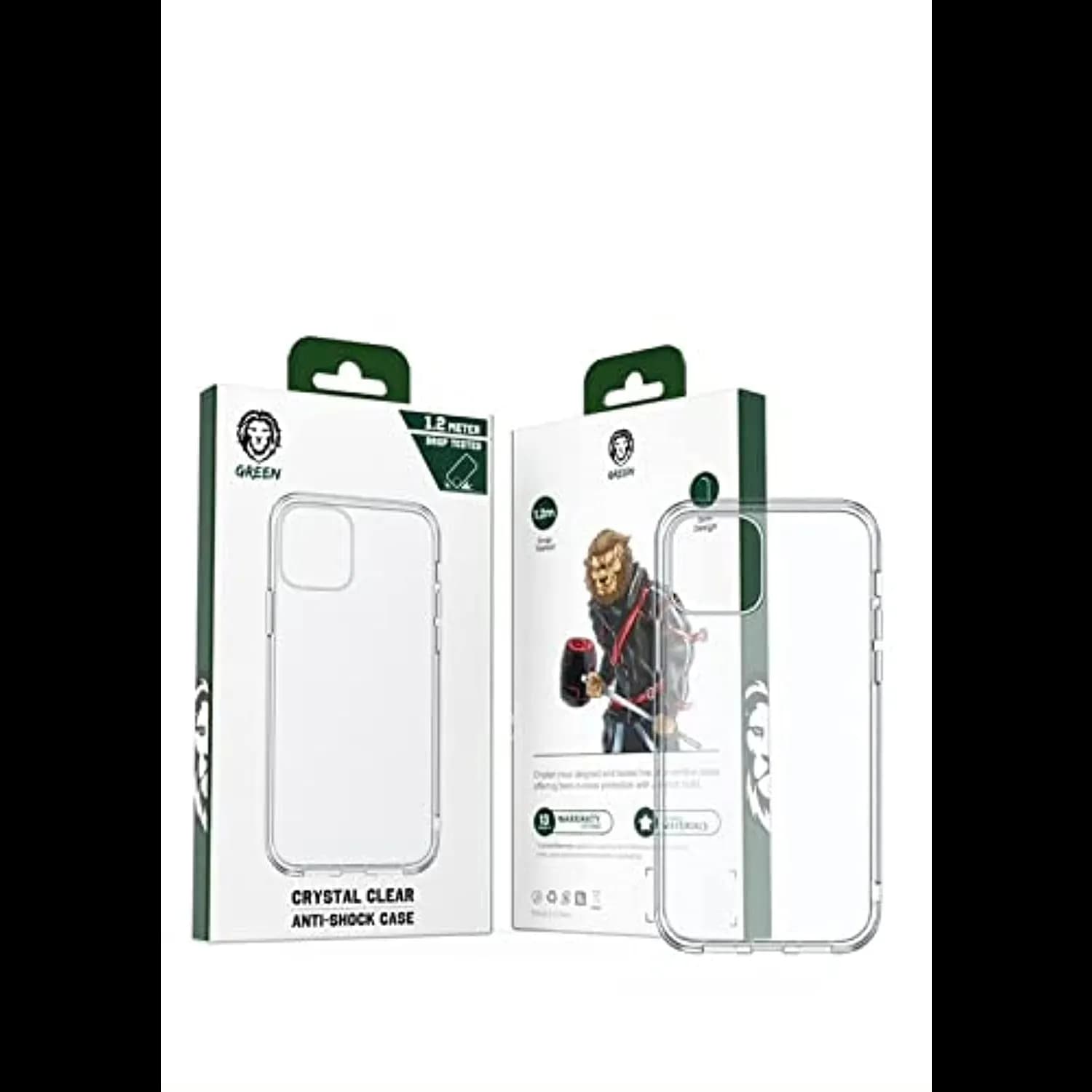 Green Lion Phone Case iPhone 13 Pro Max - Shockproof, Anti-Microbial, Clear 1 Green Lion Phone Case iPhone 13 Pro Max - Shockproof, Anti-Microbial, Clear 1