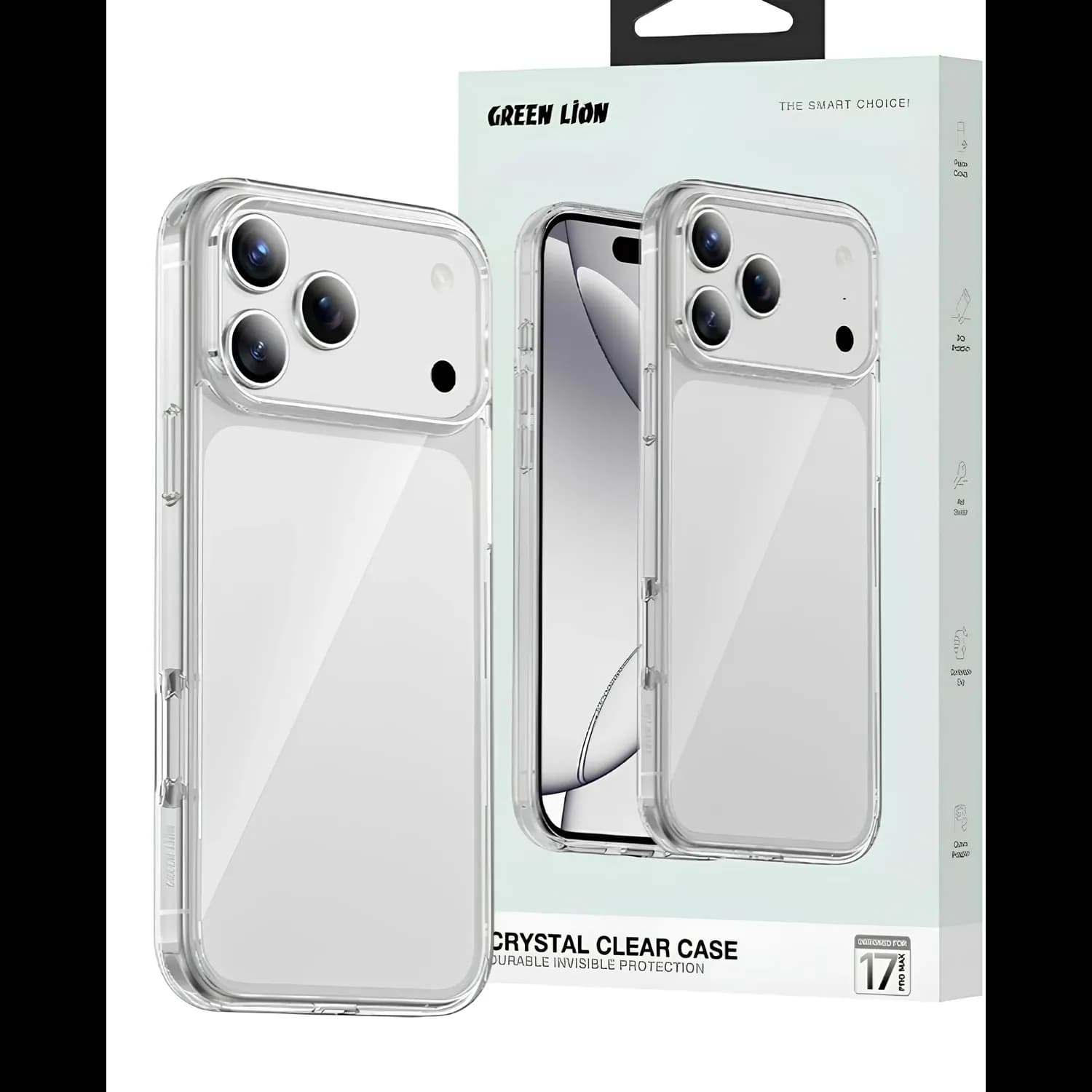 Green Lion iPhone 17 Pro Max Case Hybrid Series - Magnetic, Clear 1