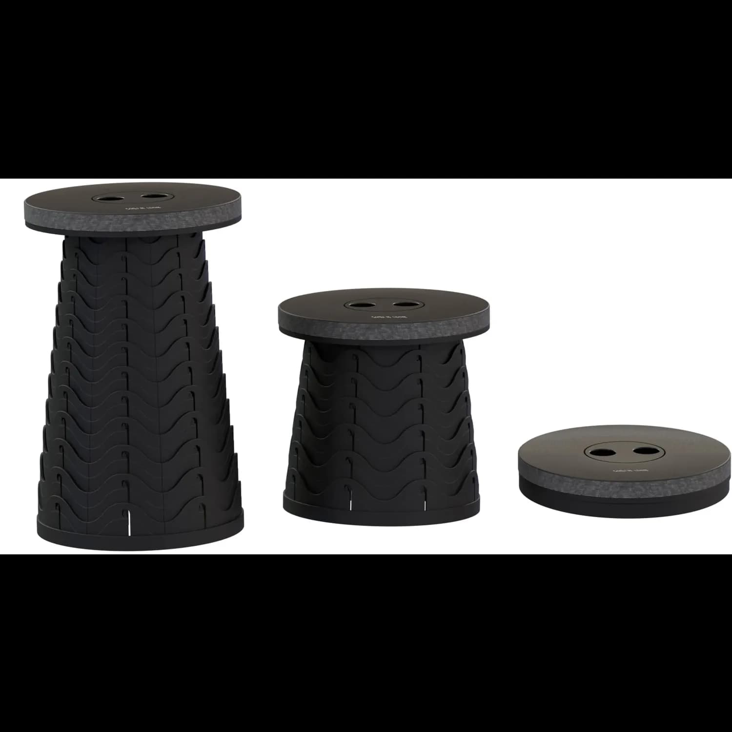 Green Lion Camping Table & Stool Set - Adjustable, Foldable, Black 5