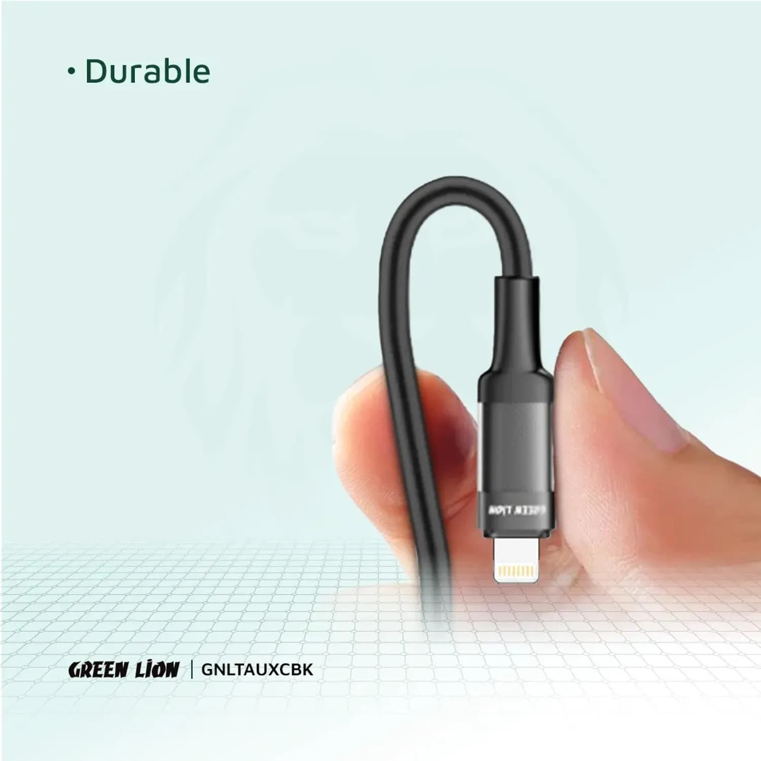Green Lion USB-C to AUX Cable - Braided, 1M, Black 3