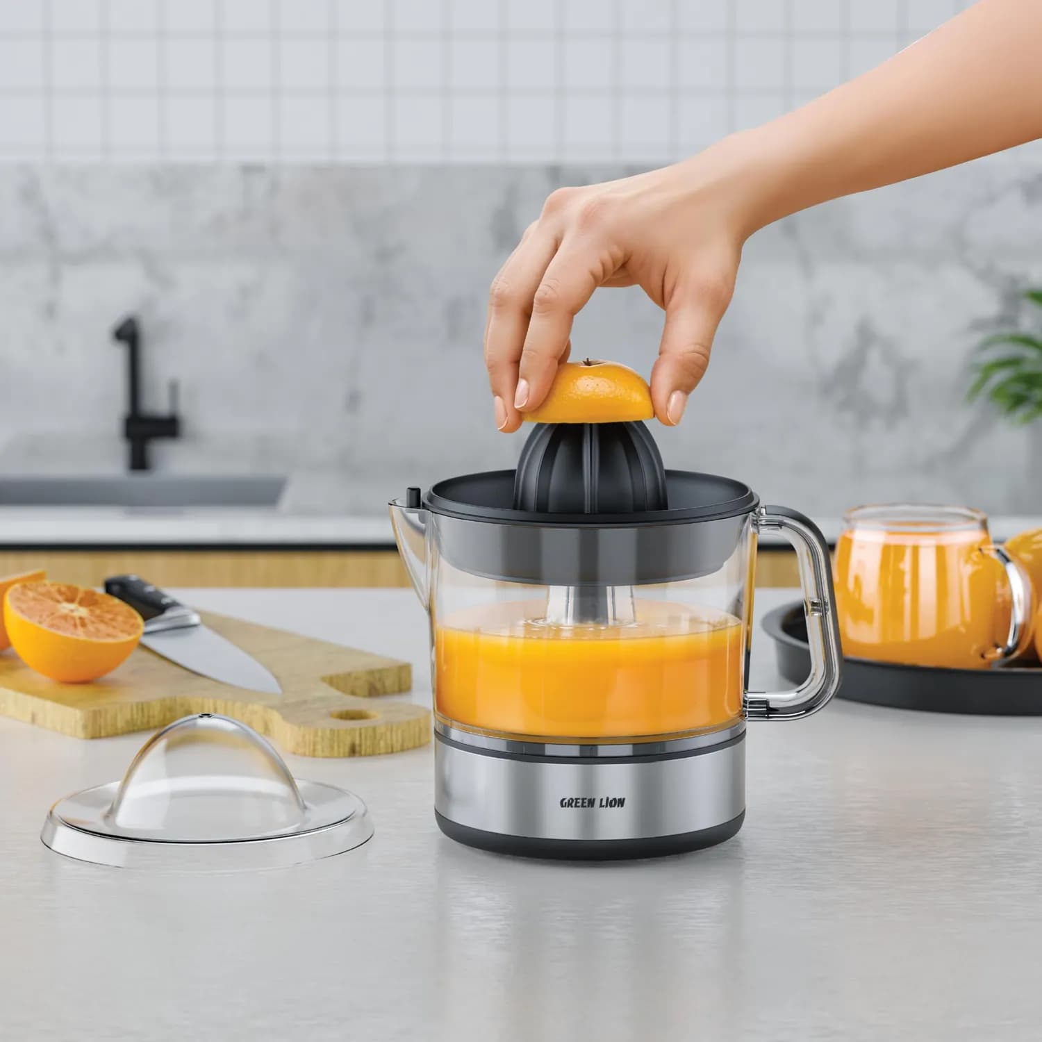 Green Lion Citrus Juicer - 700ml, Dual Rotation, Black 3