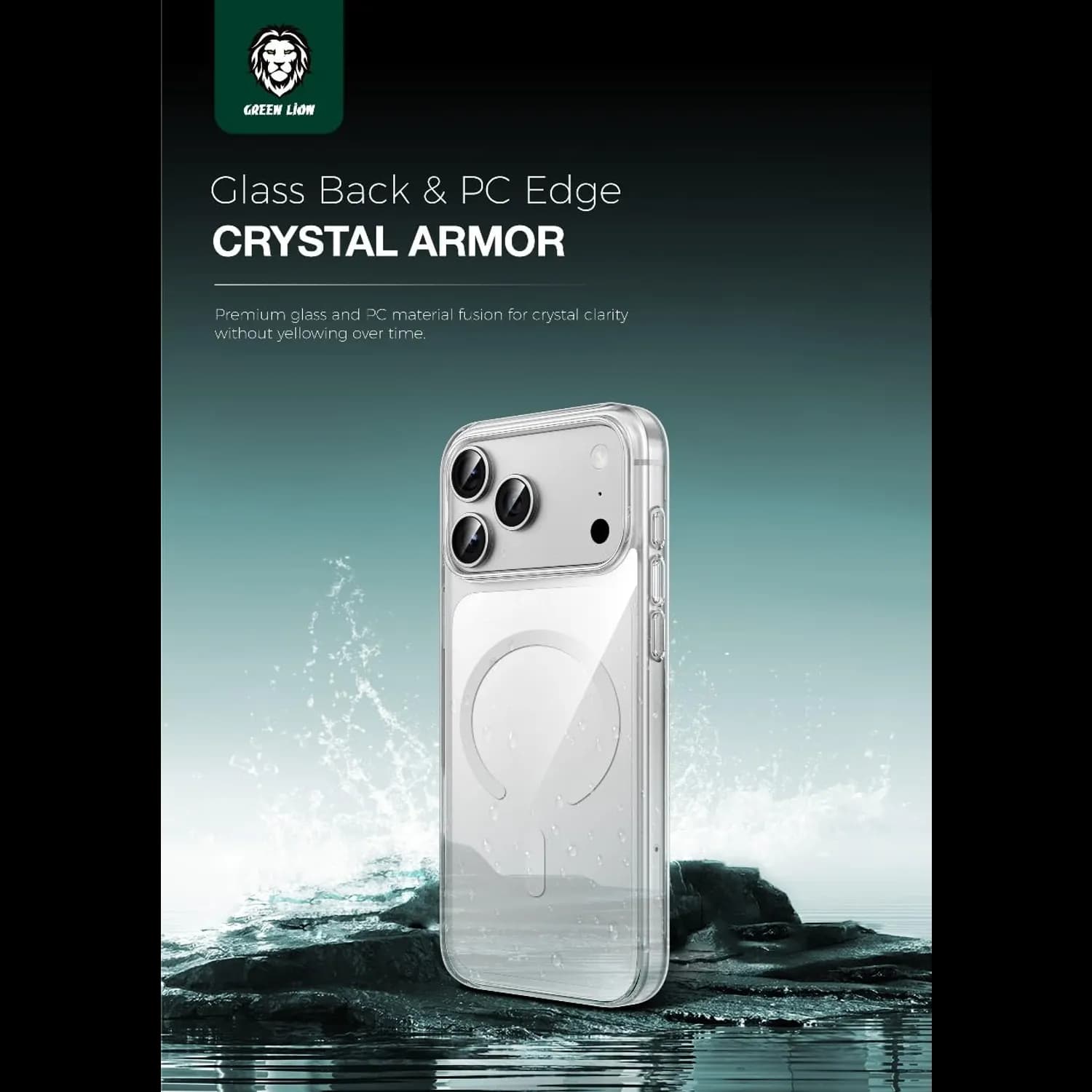 Green Lion iPhone 17 Case - Crystal Shield, Clear 2