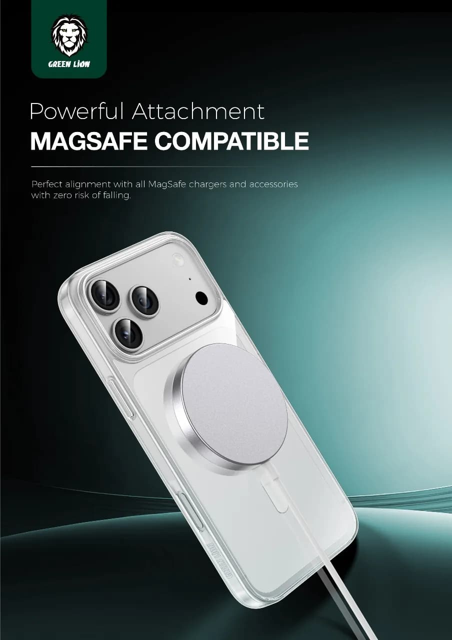 Green Lion Crystal Shield Ultra Clear MagSafe Case for iPhone 17 Serie 2
