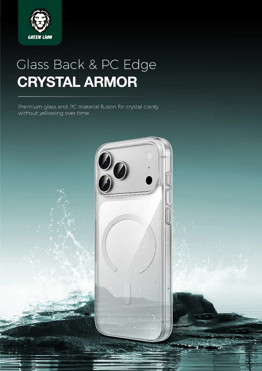 Green Lion Crystal Shield Ultra Clear MagSafe Case for iPhone 17 Serie 4