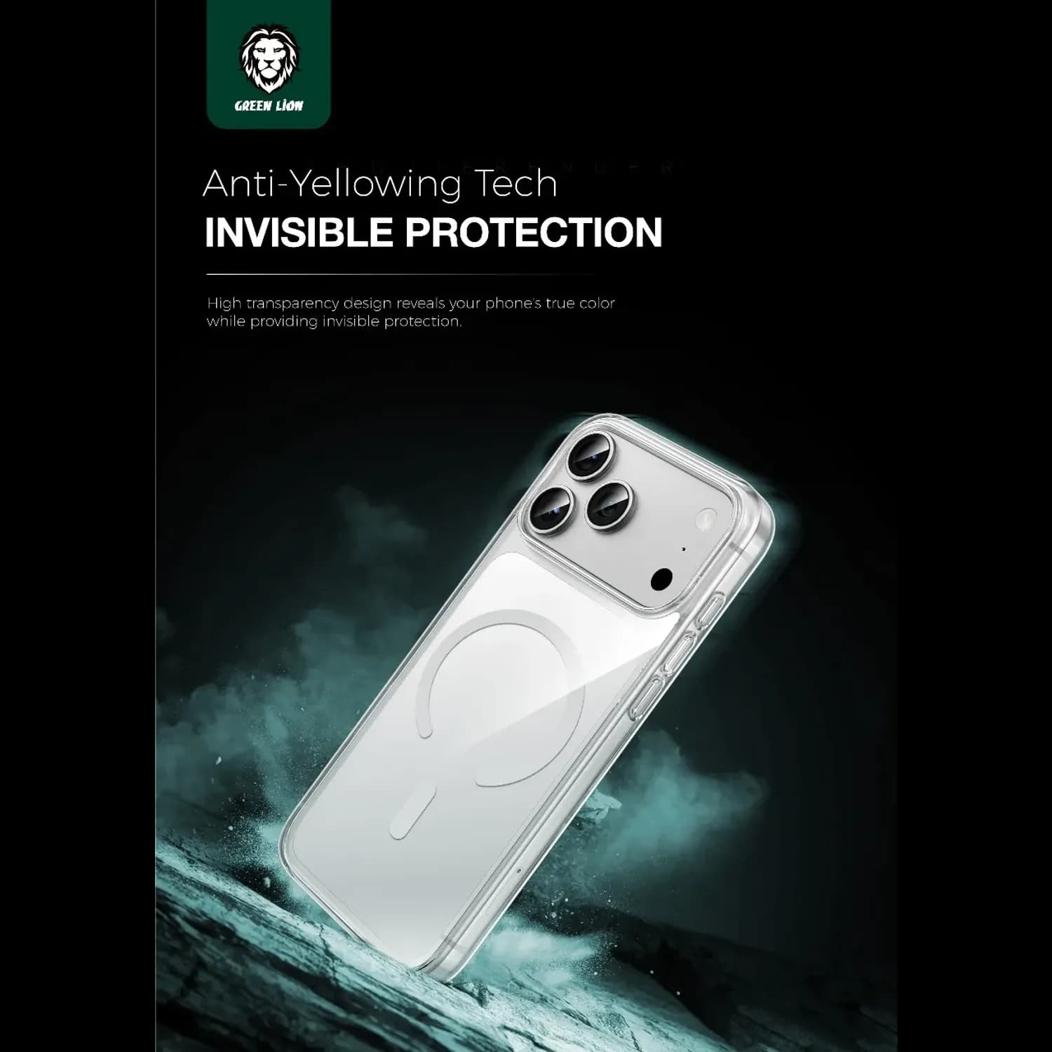 Green Lion Case iPhone 17 Pro Max - Ultra Clear, MagSafe Compatible 3