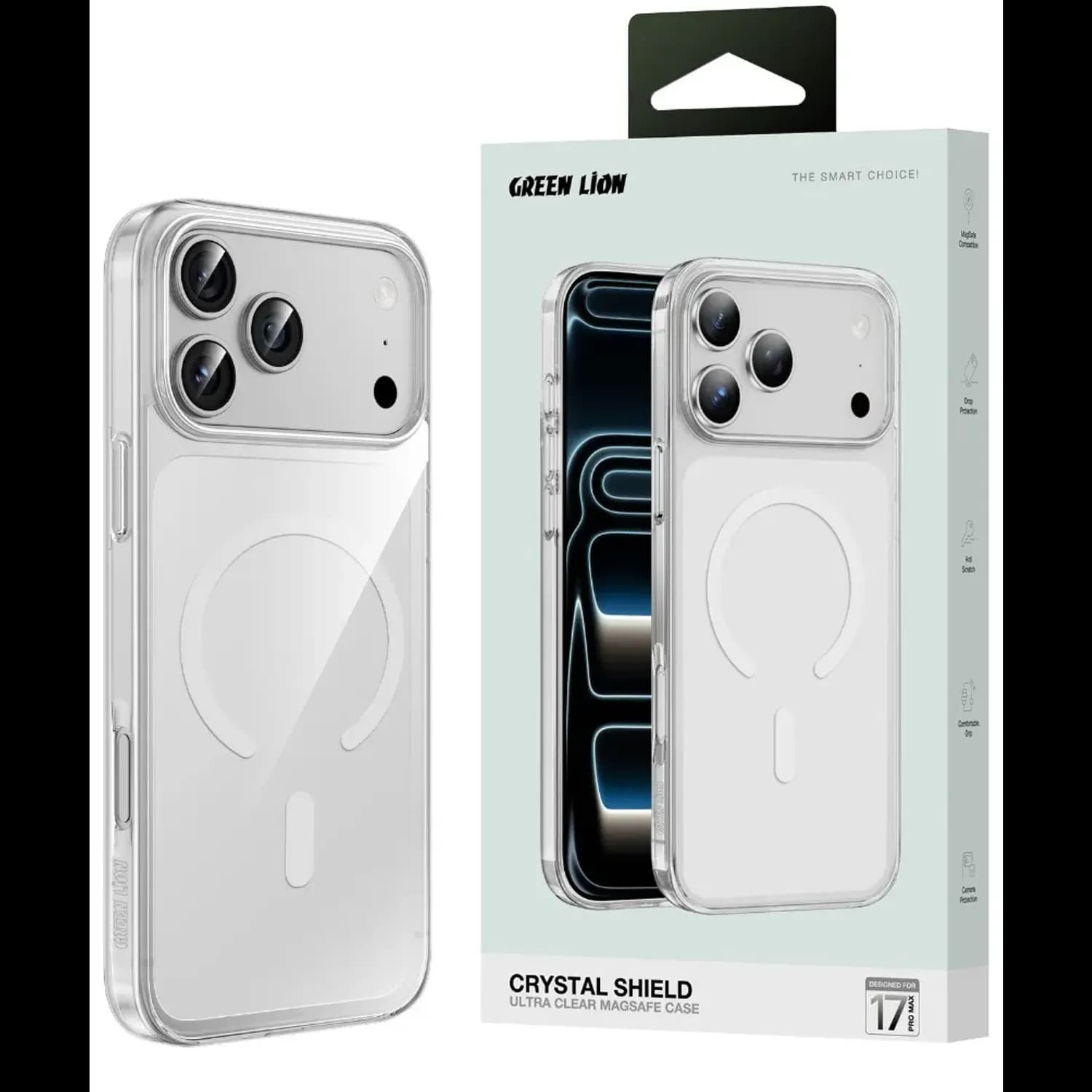 Green Lion Case iPhone 17 Pro Max - Ultra Clear, MagSafe Compatible 1