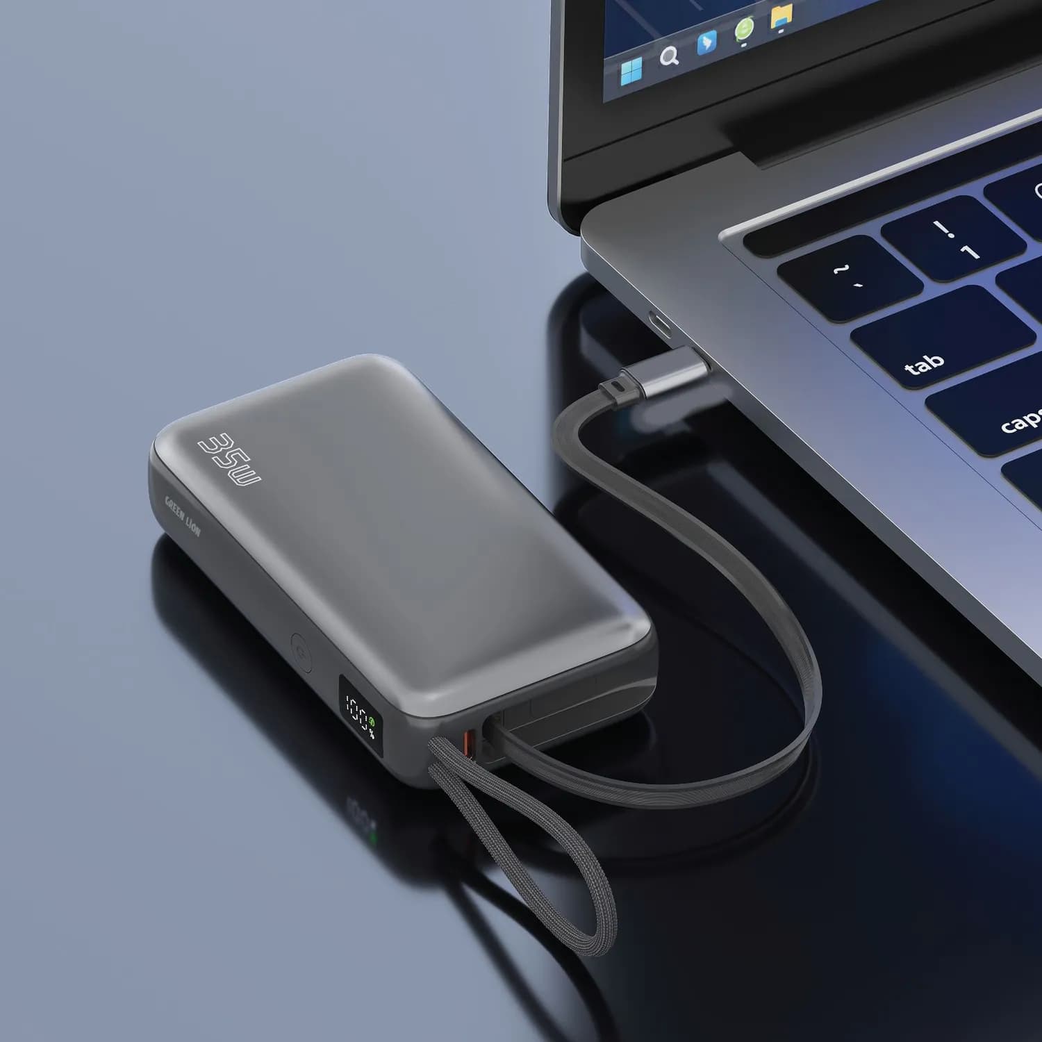 Green Lion Power Bank DAKAR - 10000mAh 35W PD, Gray 3