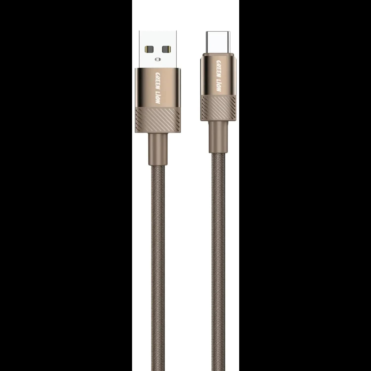 Green Lion USB-C Cable - 100W Fast Charging, Orange 1