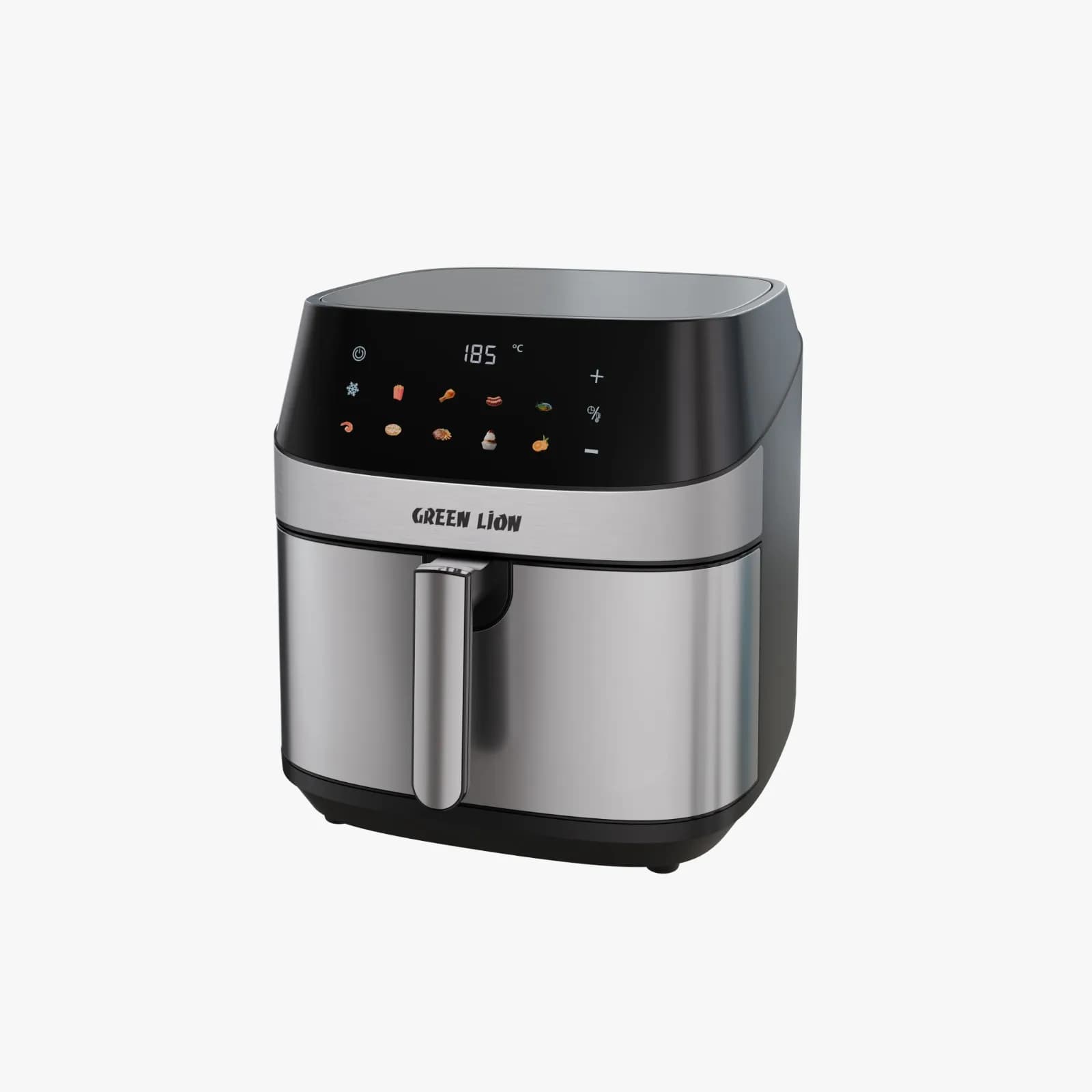 Green Lion Deluxe Air Fryer LED Touch Screen 8L - Black 1 Green Lion Deluxe Air Fryer LED Touch Screen 8L - Black 1