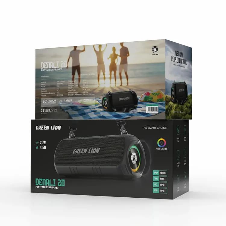 Green Lion Portable Speaker DENALI 20 - 20W, Black 5