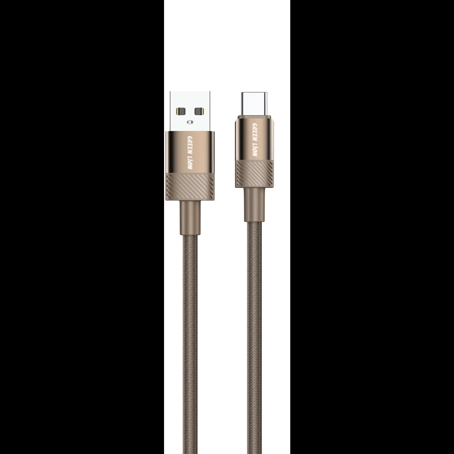 Green Lion USB-C to USB-A Cable - Fast Charging, Desert Titanium 1 Green Lion USB-C to USB-A Cable - Fast Charging, Desert Titanium 1