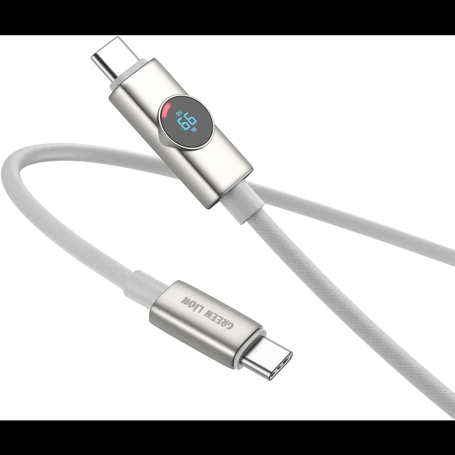 Green Lion USB-C Cable - 100W Fast Charging, White 2