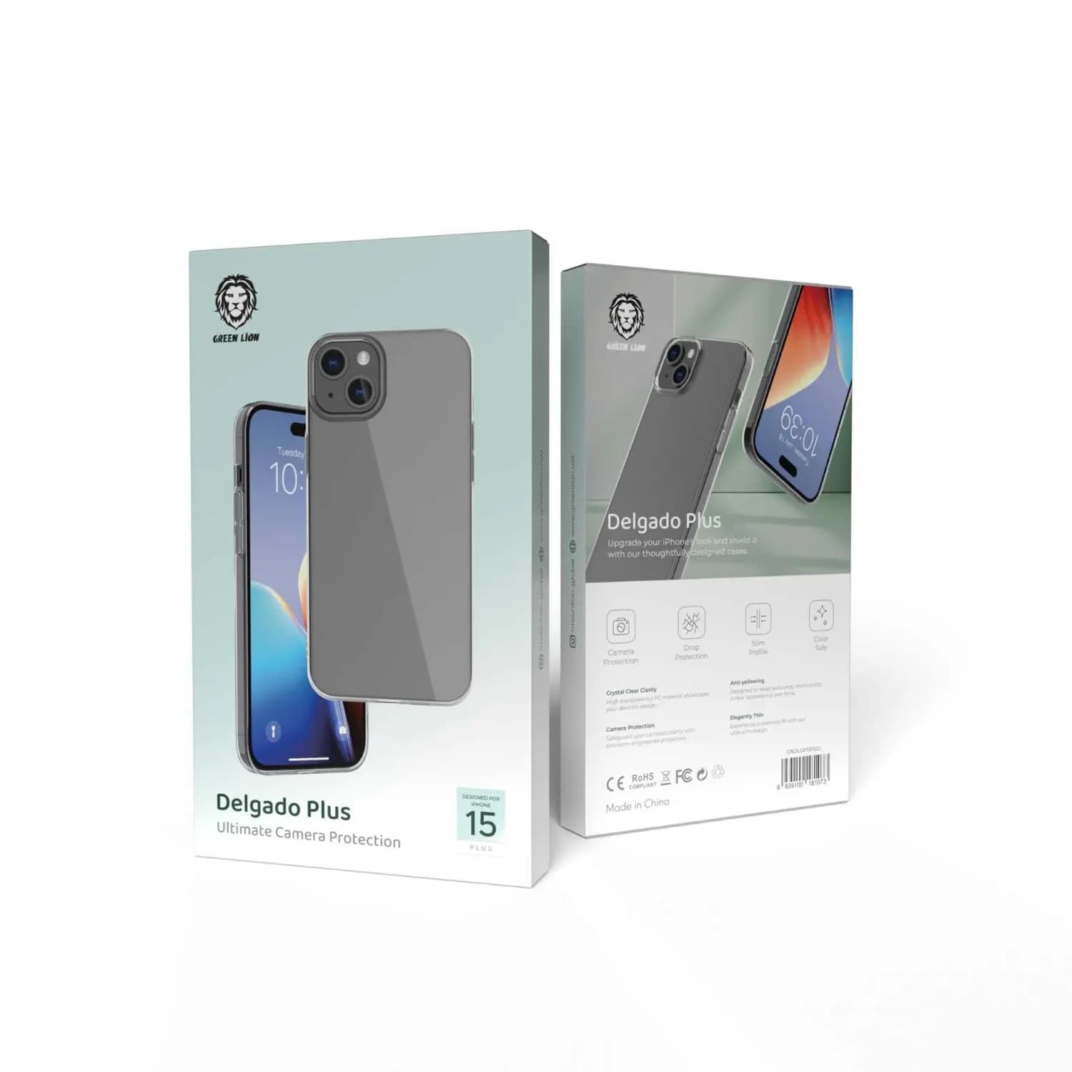 Green Lion iPhone 17 Case Delgado - Camera Protection, Clear 2