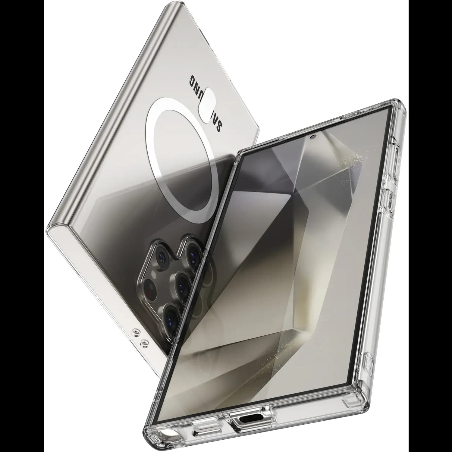 Green Lion PC Case for Samsung Galaxy S24 Ultra- Magsafe Compatible, Clear 4
