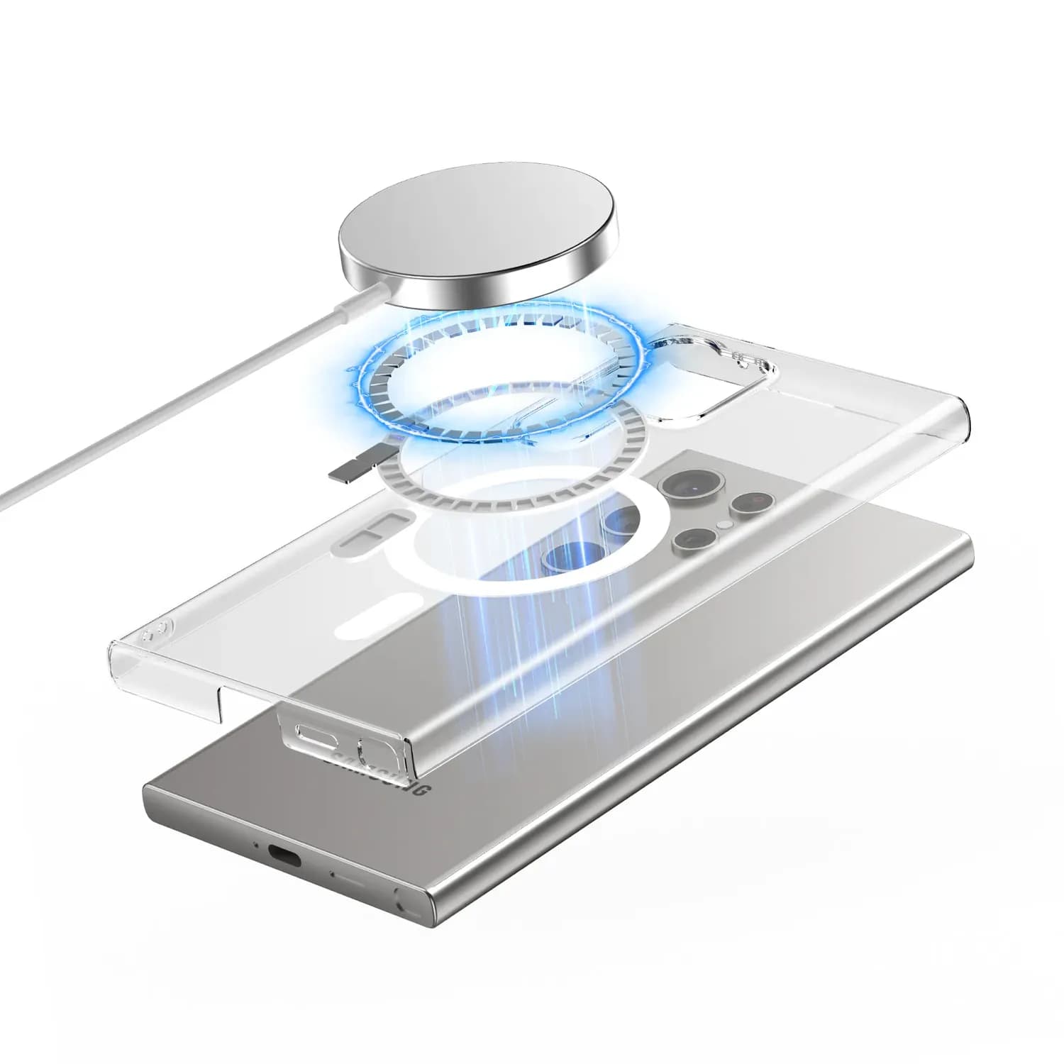 Green Lion PC Case for Samsung Galaxy S24 Ultra- Magsafe Compatible, Clear 5