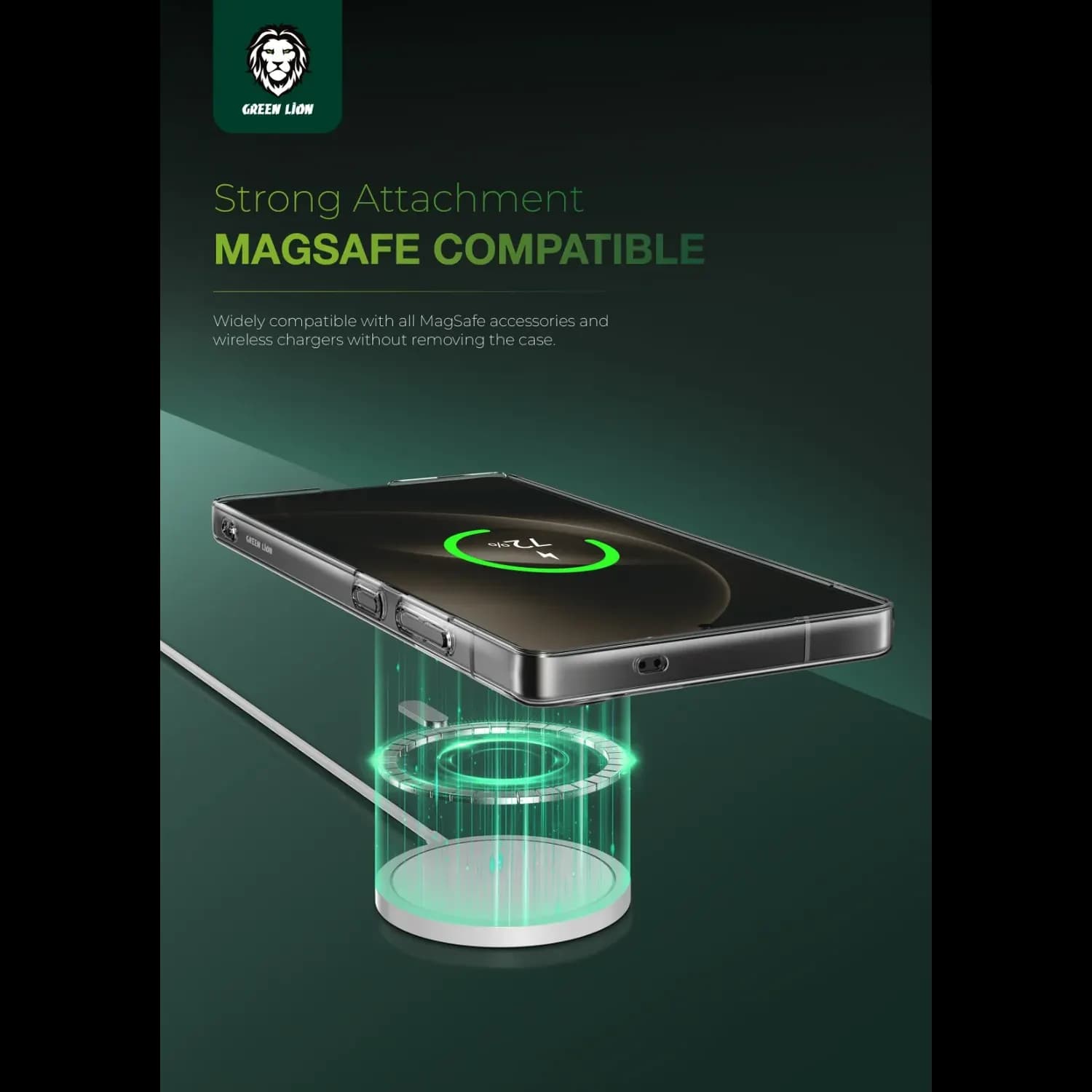 Green Lion Case Samsung Galaxy S25 Ultra - Magsafe Compatible, Clear 5