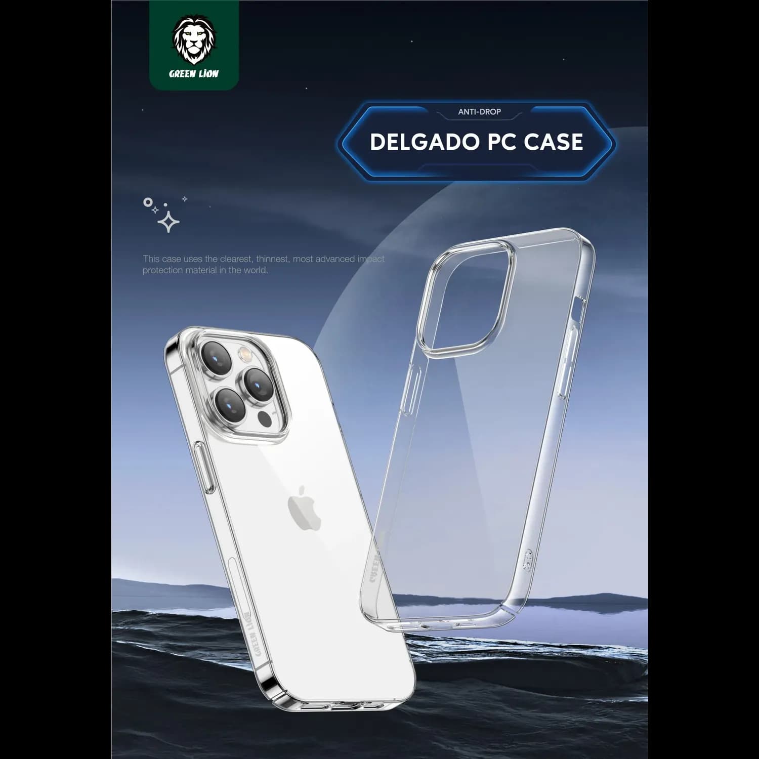 Green Lion Case iPhone 14 - Military-Grade Drop Protection, Clear 2