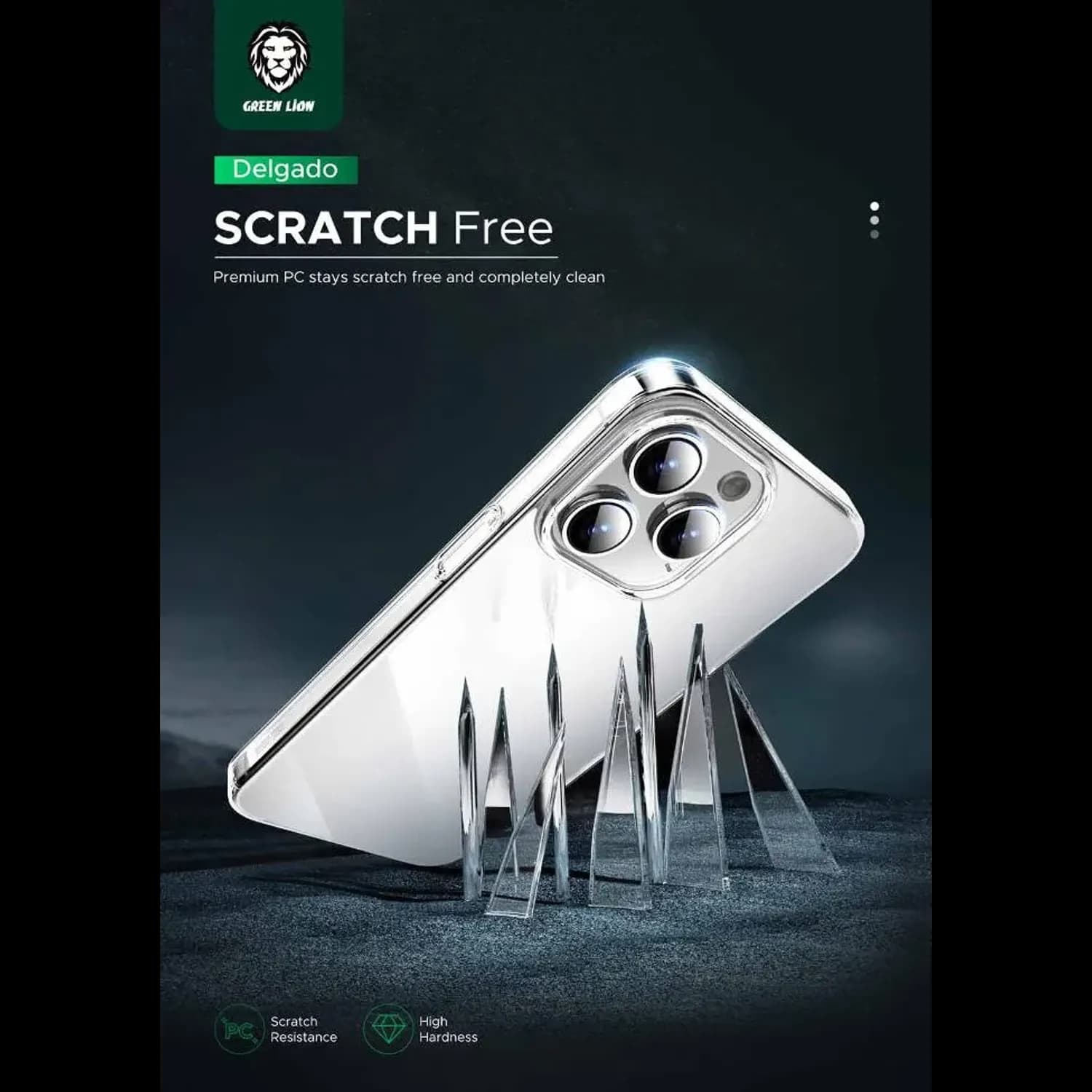 Green Lion Case iPhone 15 Pro Max - Military-Grade Drop Protection, Clear 3