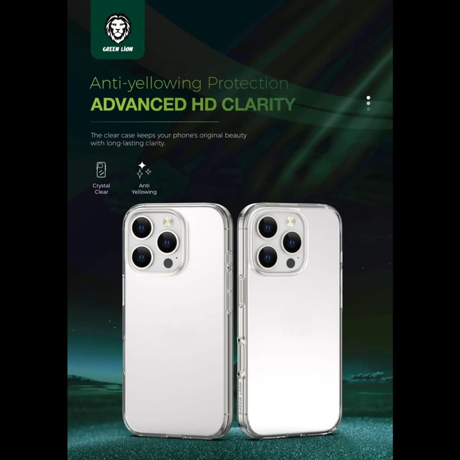 Green Lion Case iPhone 16 Pro Max - Military-Grade Protection, Clear 5
