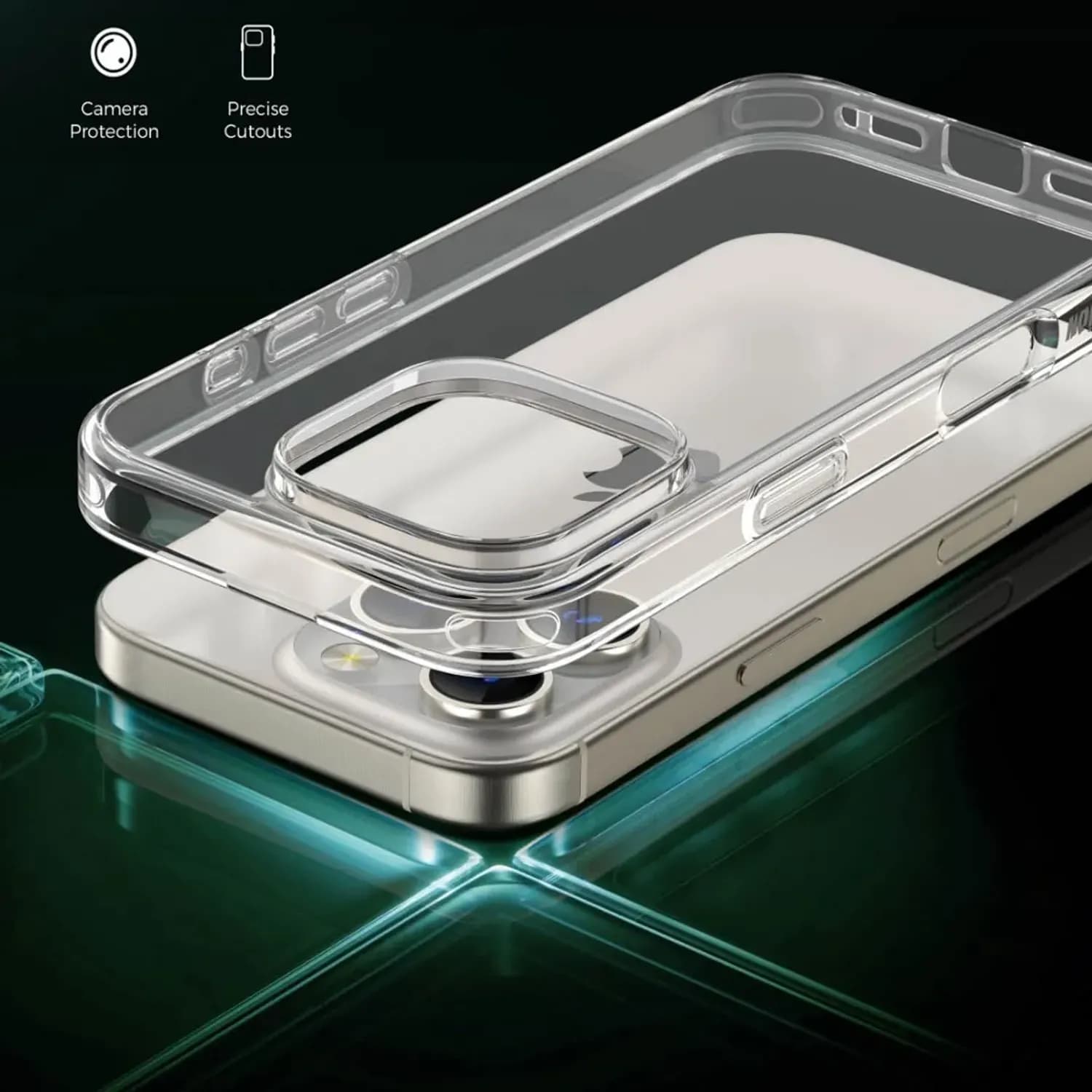 Green Lion Phone Case iPhone 16 Plus- Military-Grade Drop Protection, Clear 3
