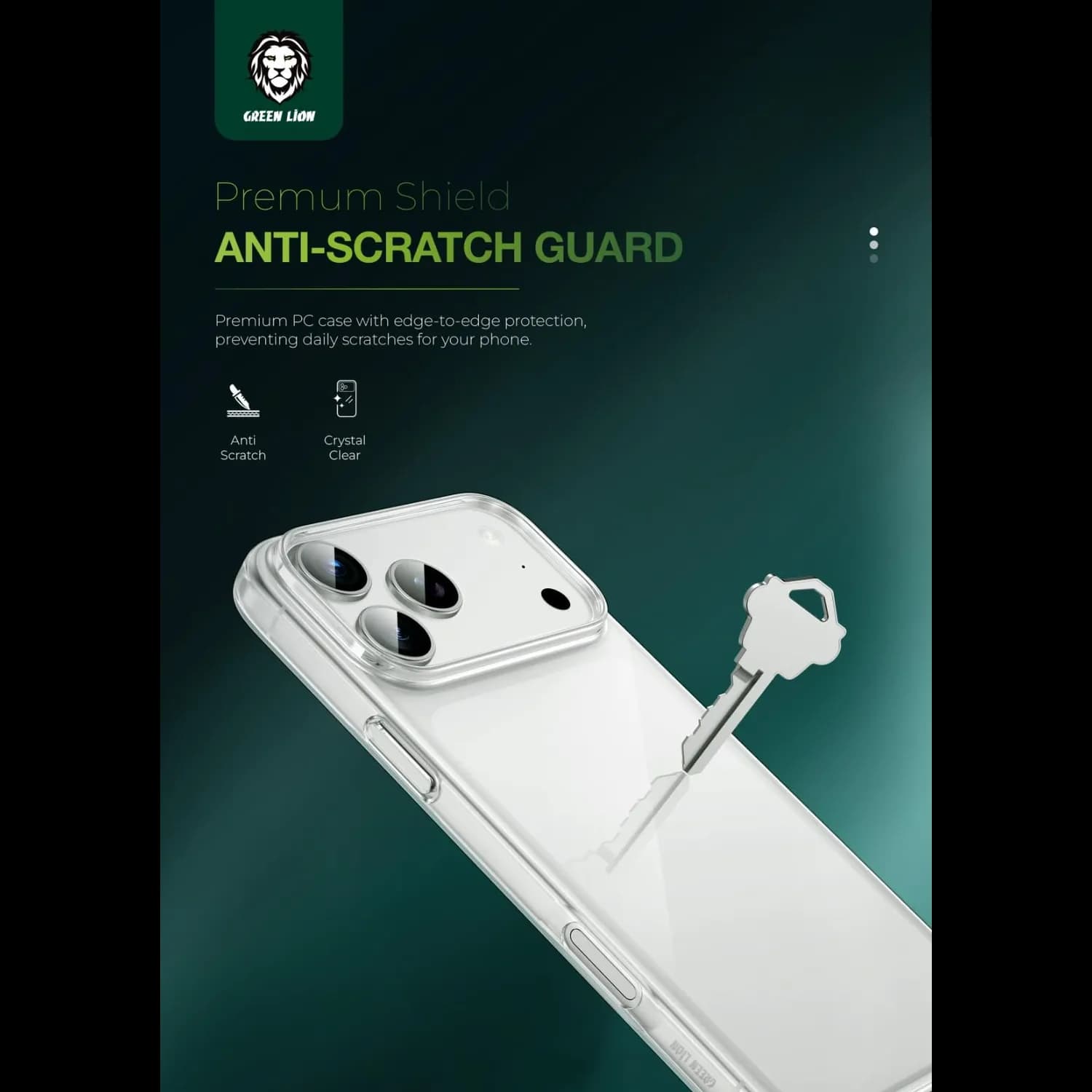 Green Lion iPhone 17 Case Delgado - Camera Protection, Clear 4