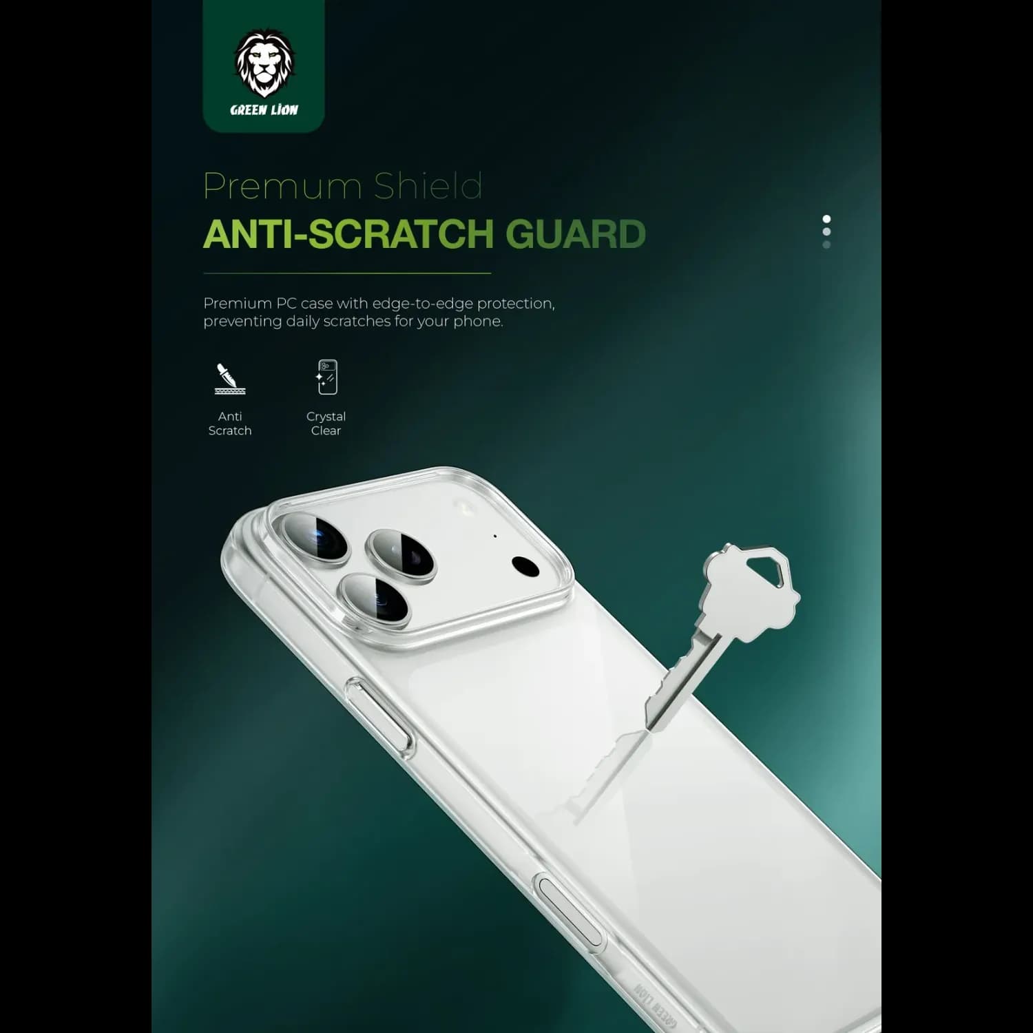 Green Lion iPhone 17 Pro Max Case - Military-Grade Clear 2