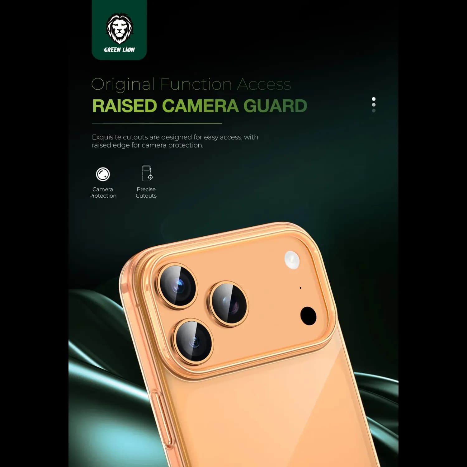 Green Lion Phone Case iPhone 17 Pro - Military-Grade Protection, Orange Titanium 4