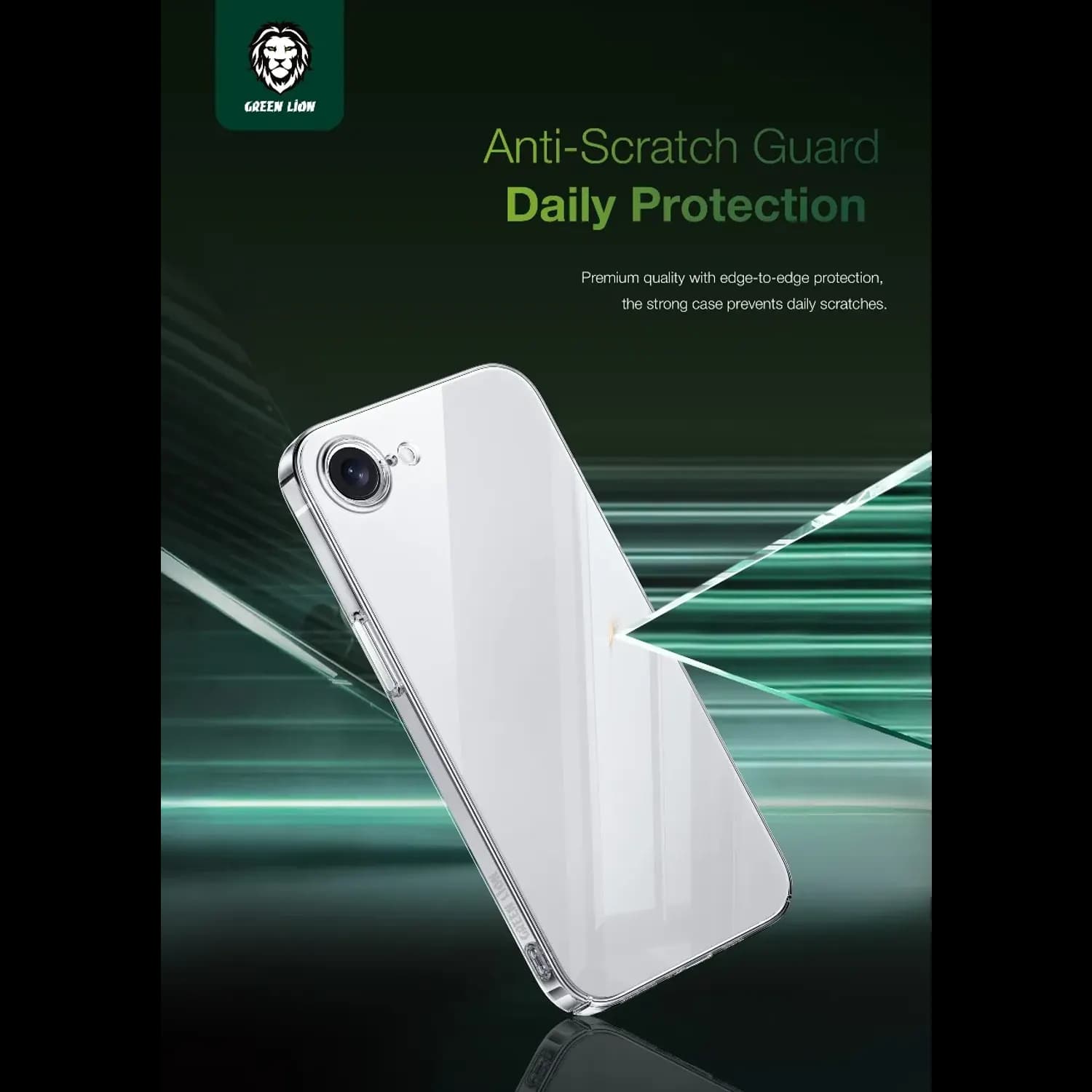 Green Lion iPhone 16 SE Case Delgado - Camera Protection, Clear 5