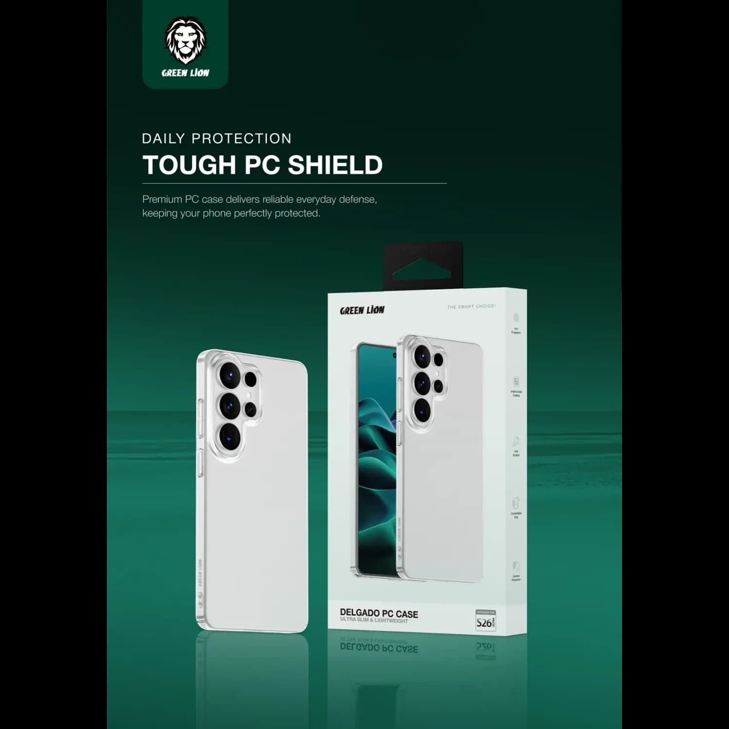 Green Lion PC Case S26 Ultra - Anti-Scratch, Clear 5