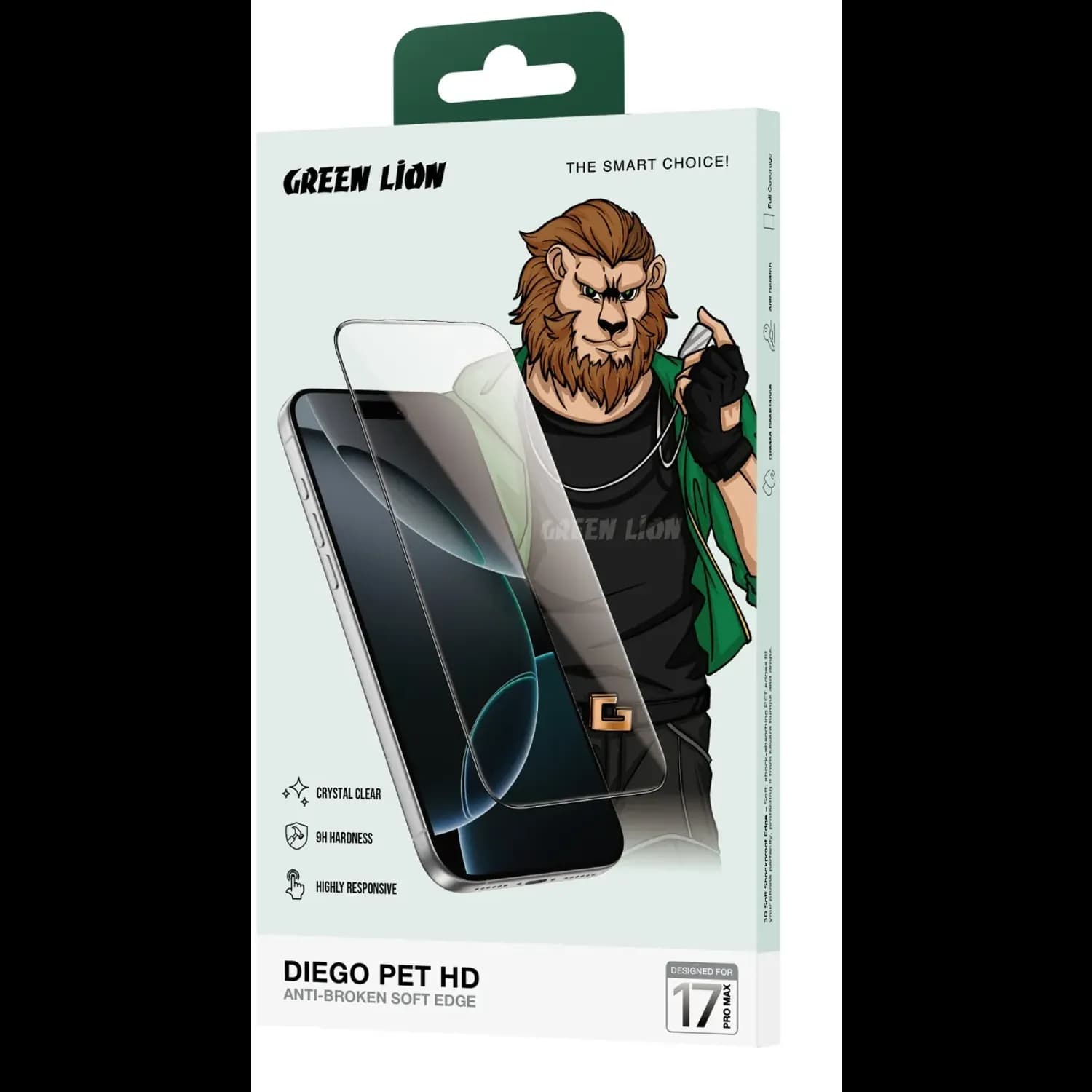 Green Lion Screen Protector iPhone 17 Pro Max - Ball Impact Tested, Clear 5