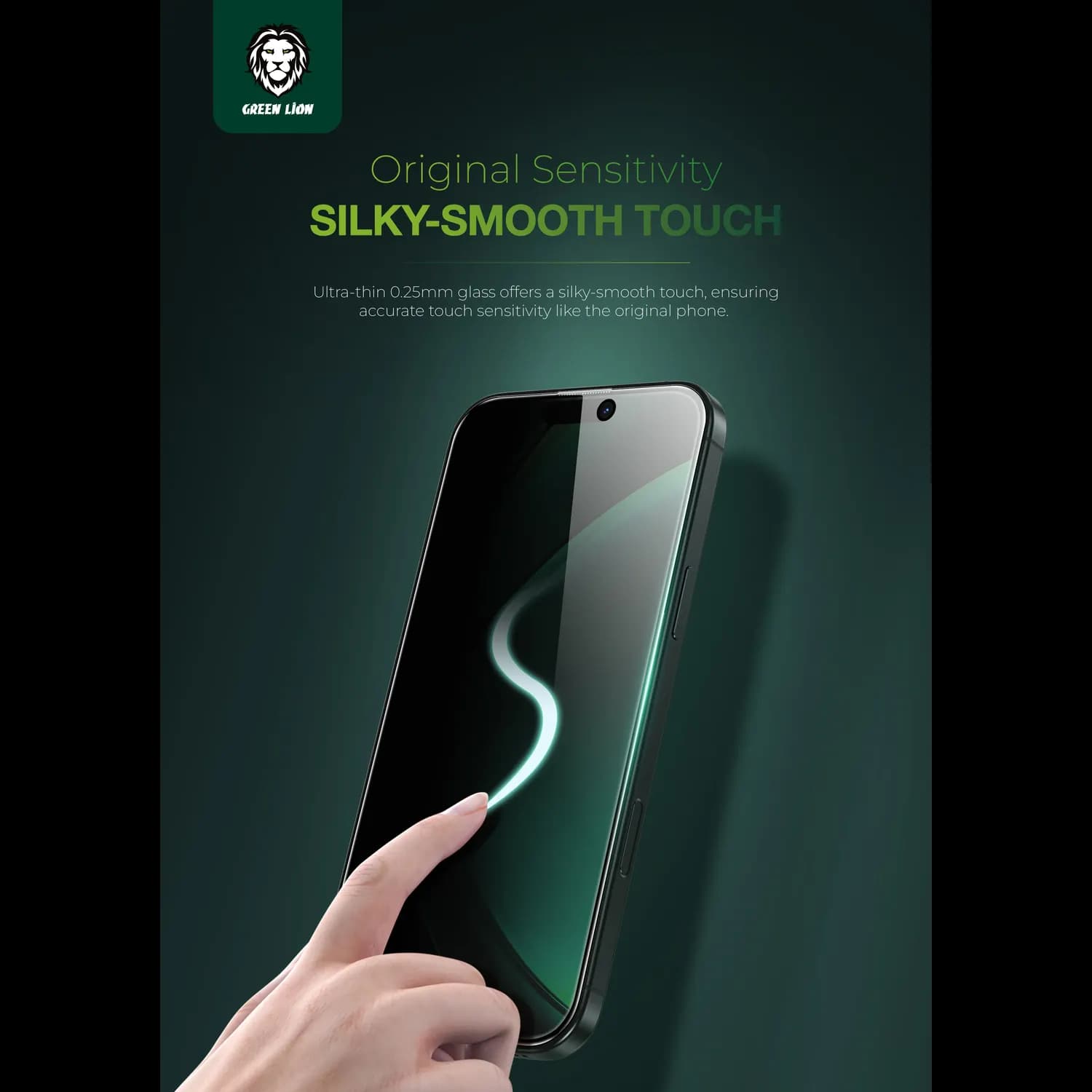 Green Lion Privacy Screen Protector iPhone 16 Pro Max - Anti-Spy, Black Edge 2