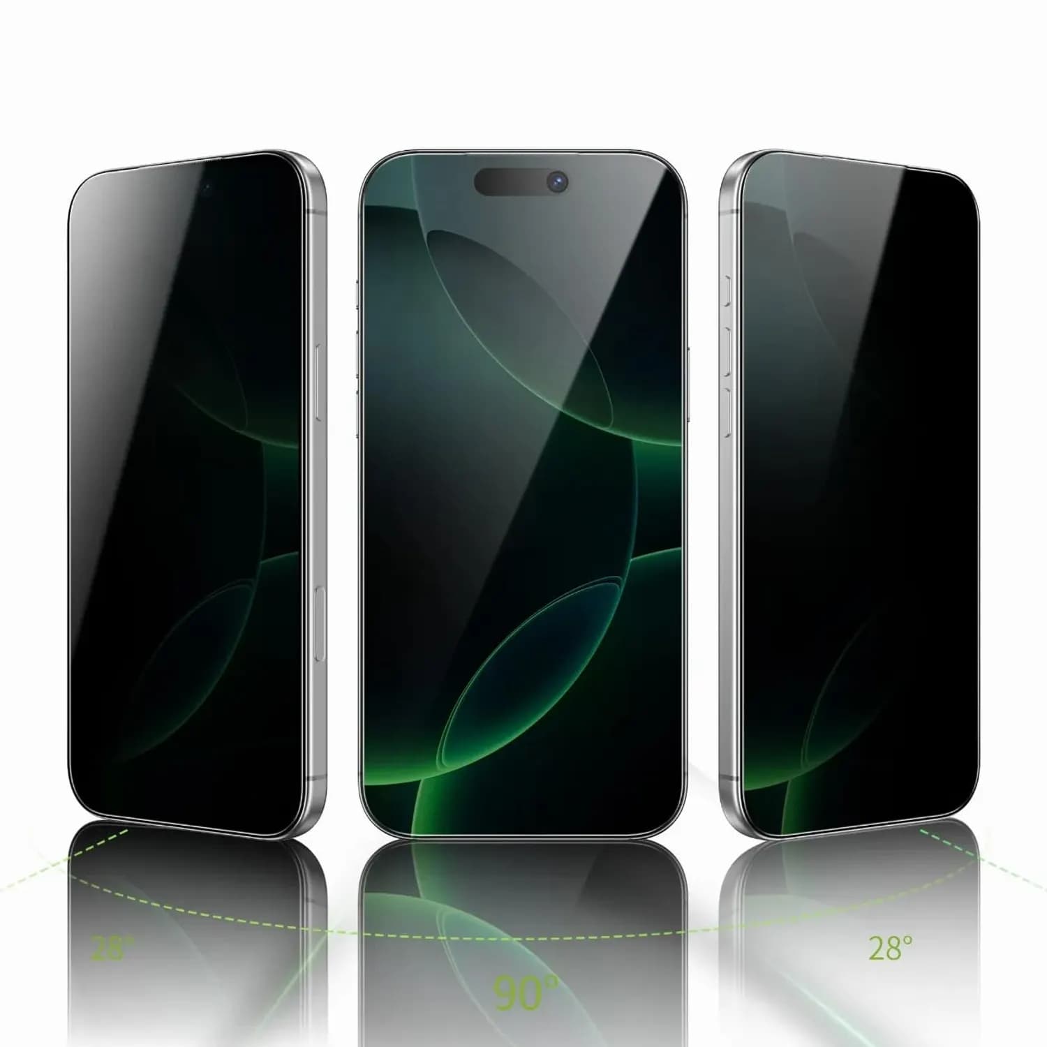 Green Lion Screen Protector iPhone 17 - 3D Pv-Pet Pro Privacy, Black 1
