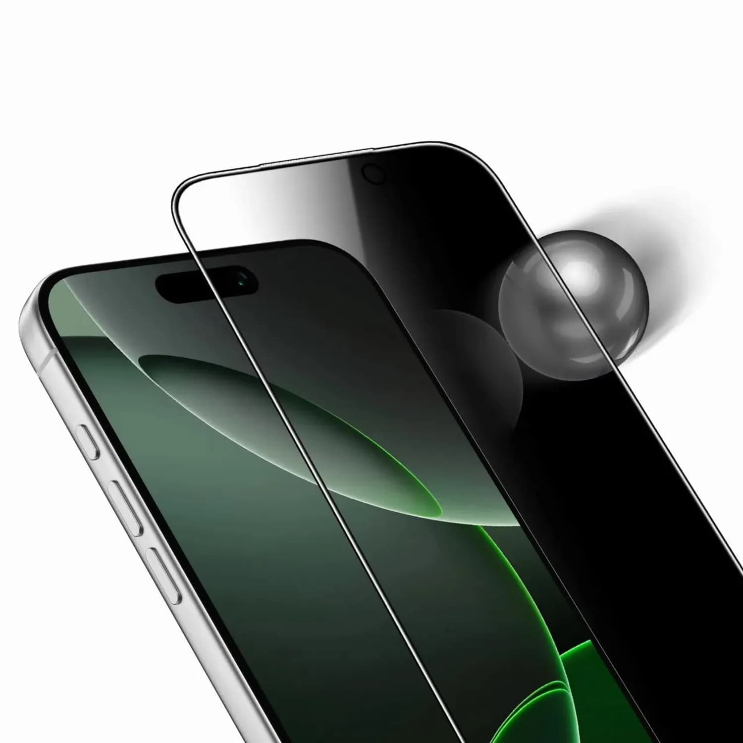 Green Lion Pv-Pet Pro Full Curved Glass Screen Protector - Privacy, Black 1