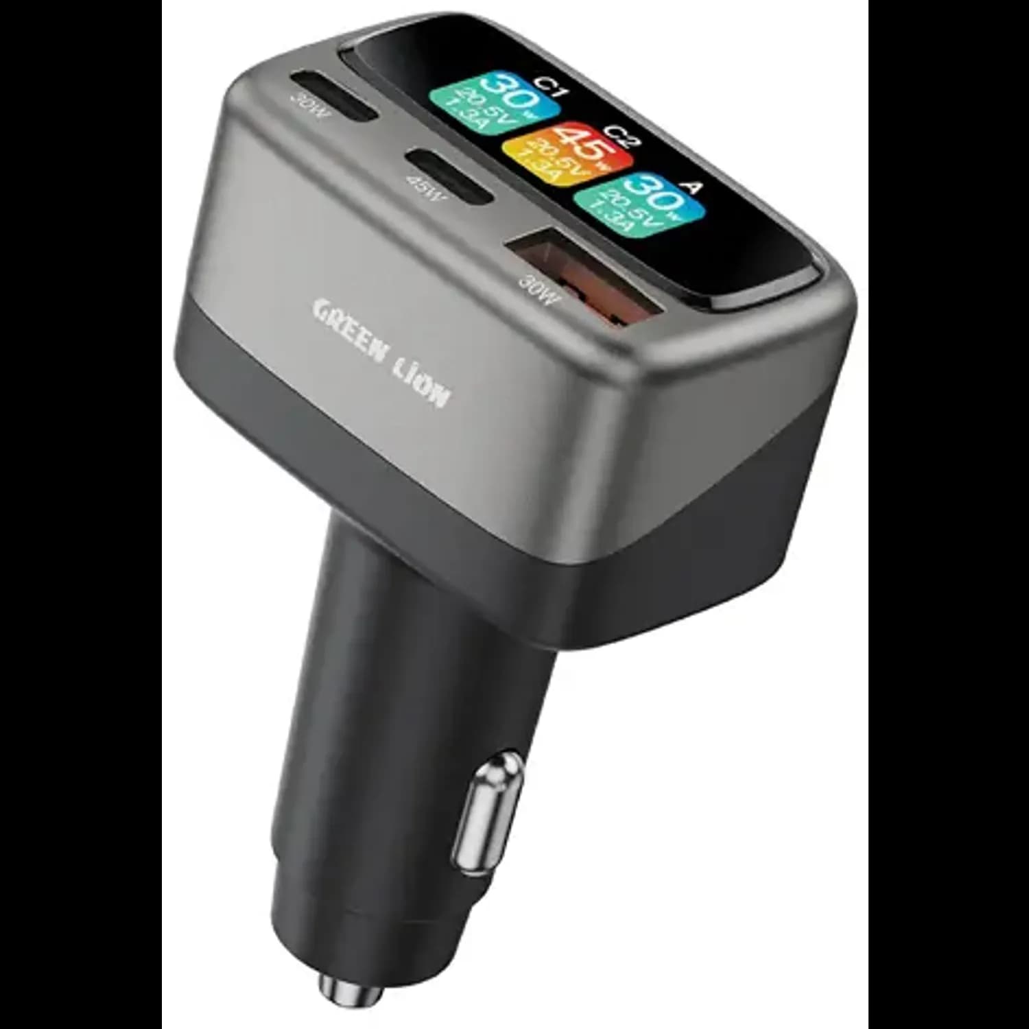Green Lion Car Charger Drive Core - TFT Display, Gray 1