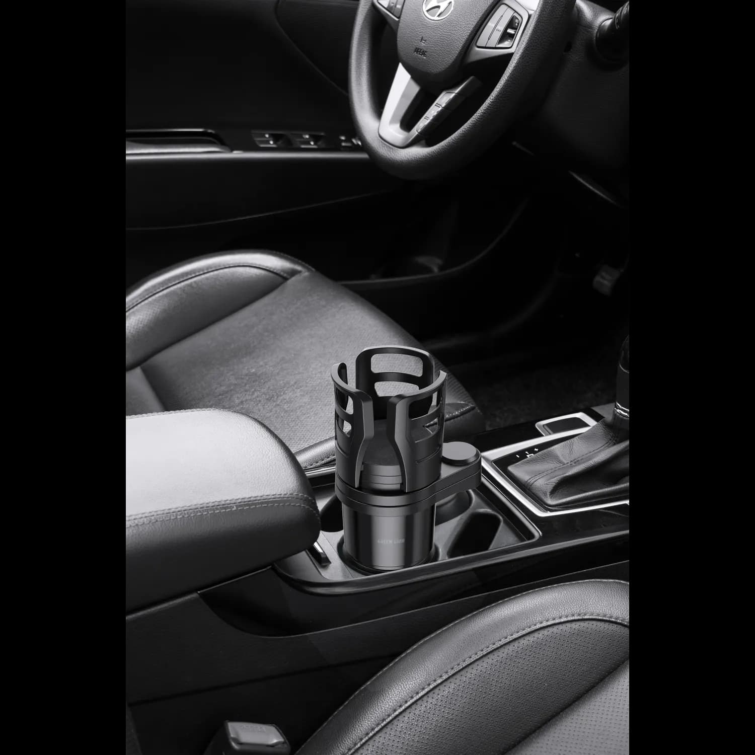 Green Lion Car Cup Holder Drive Flex - 2-in-1 Tray, Black 3