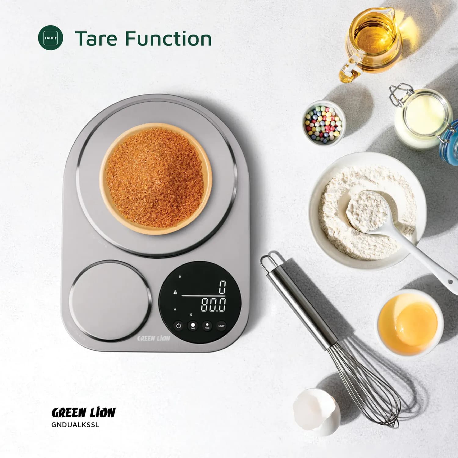 Green Lion Kitchen Scale - Dual, Silver 2